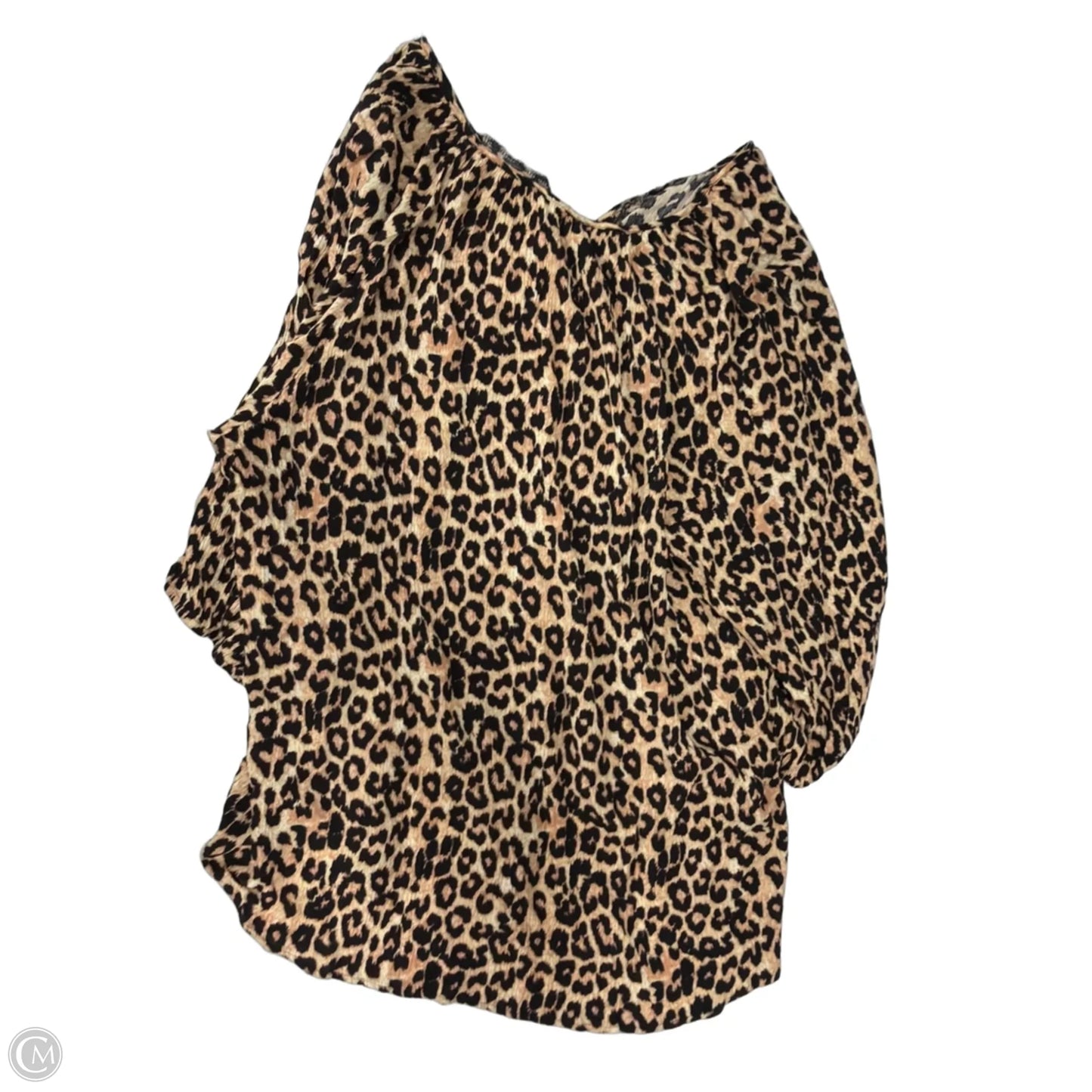 Top 3/4 Sleeve By Ny Collection In Animal Print, Size: 3x