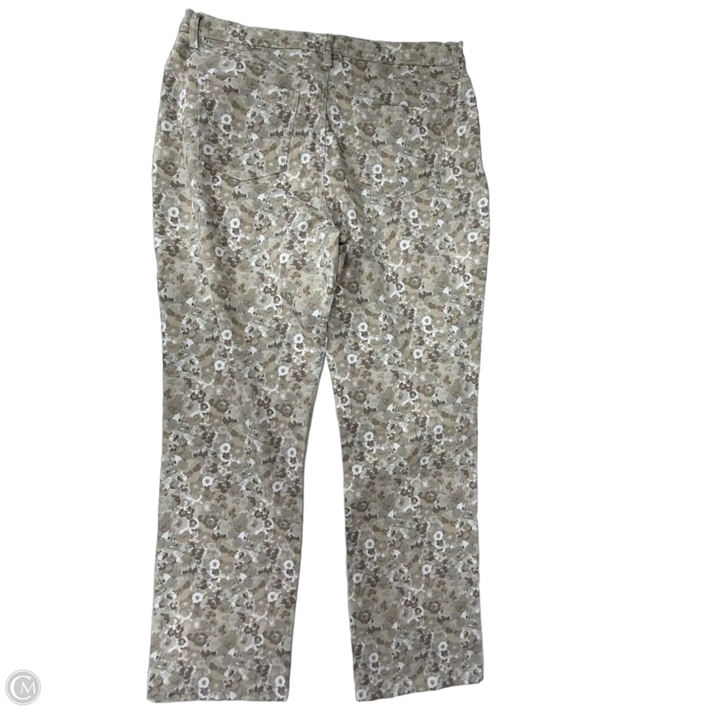 Jeans Straight By Gloria Vanderbilt In Floral Print, Size: 18