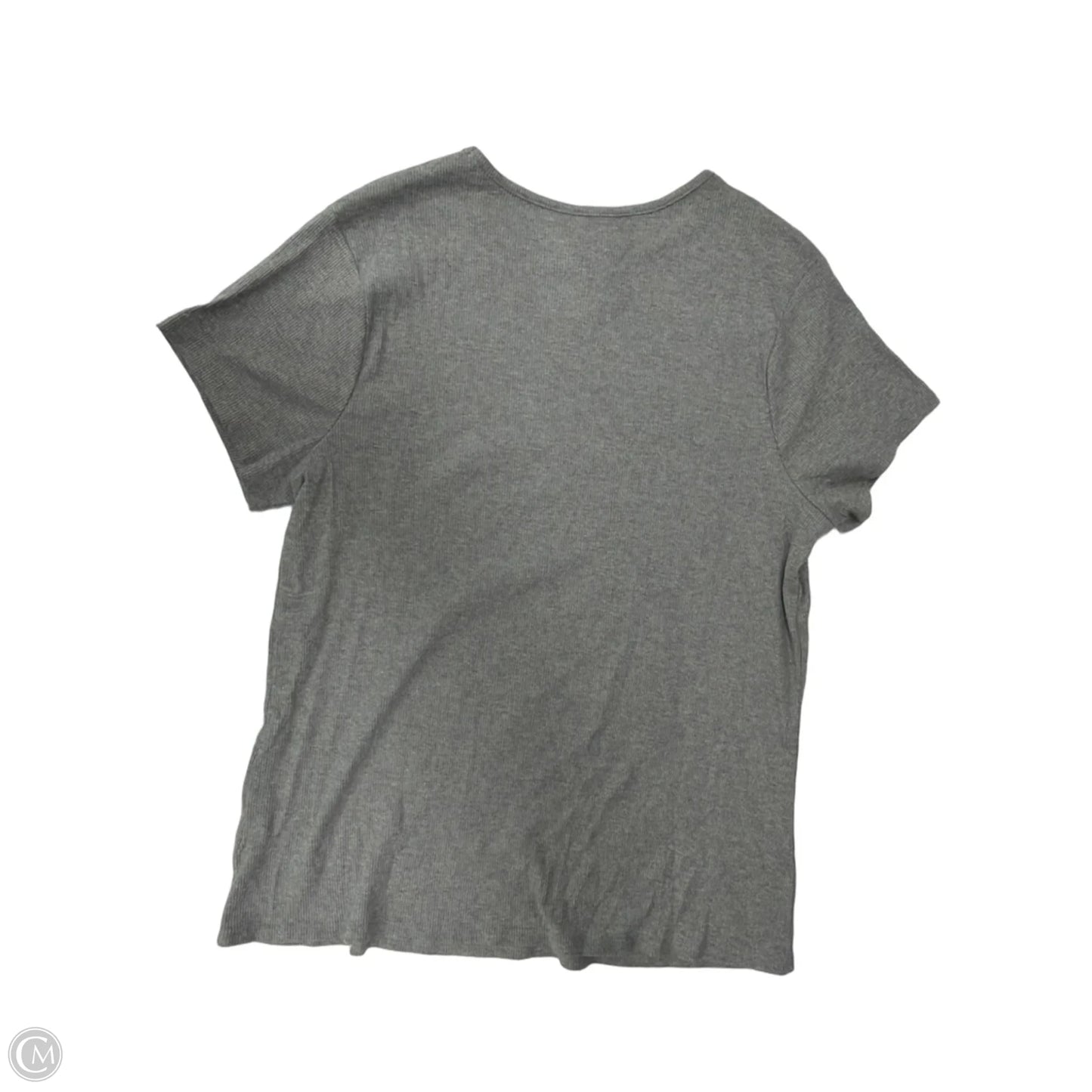 Top Short Sleeve Basic By A New Day In Grey, Size: 1x