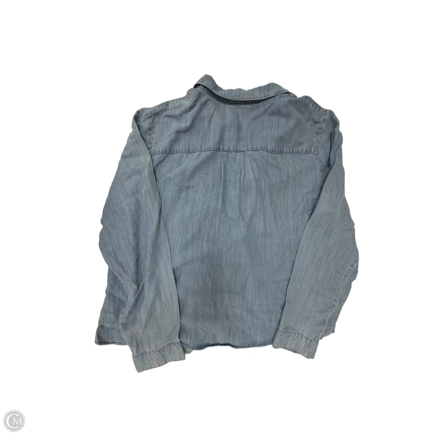 Top Long Sleeve By Ana In Blue Denim, Size: L