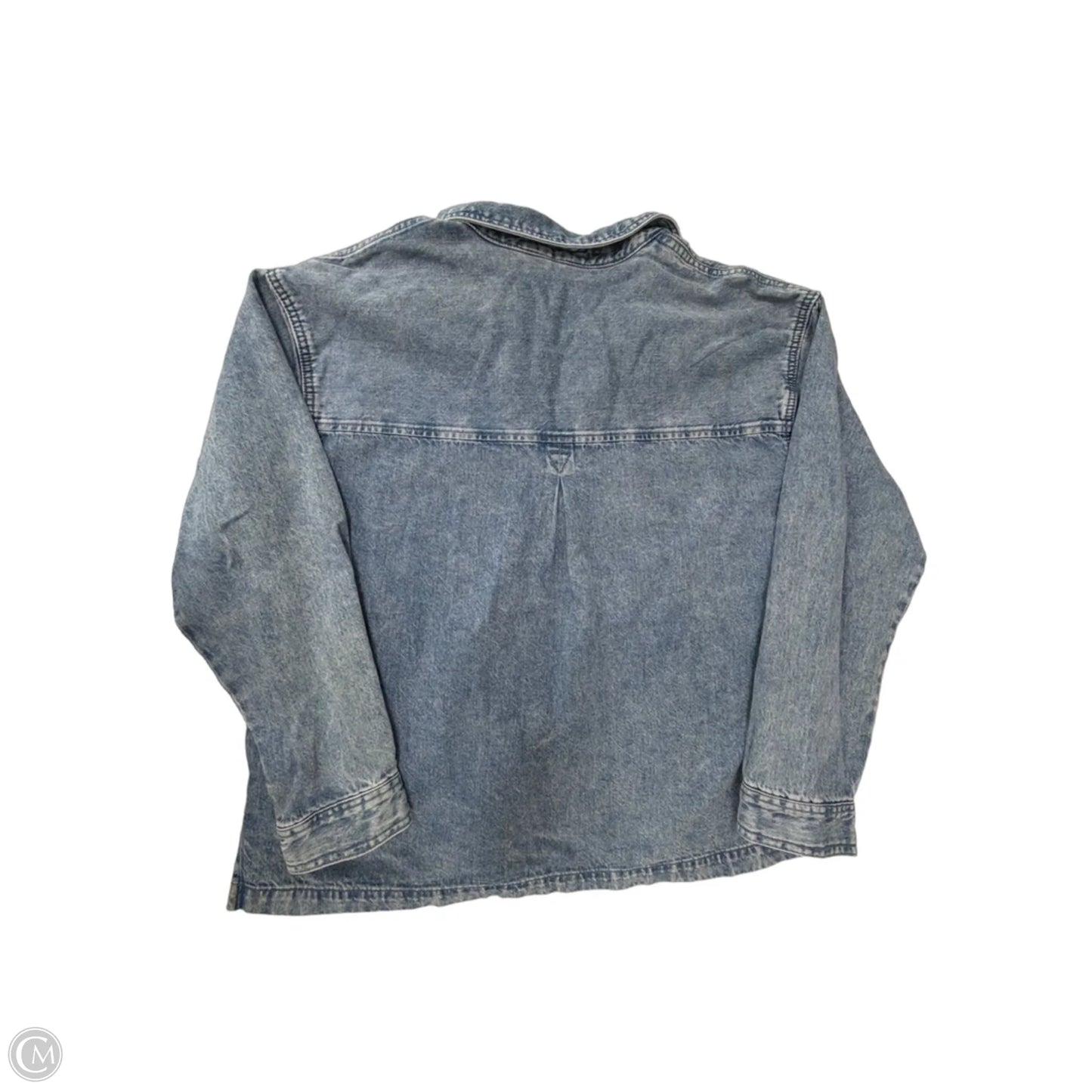 Top Long Sleeve By Time And Tru In Blue Denim, Size: L