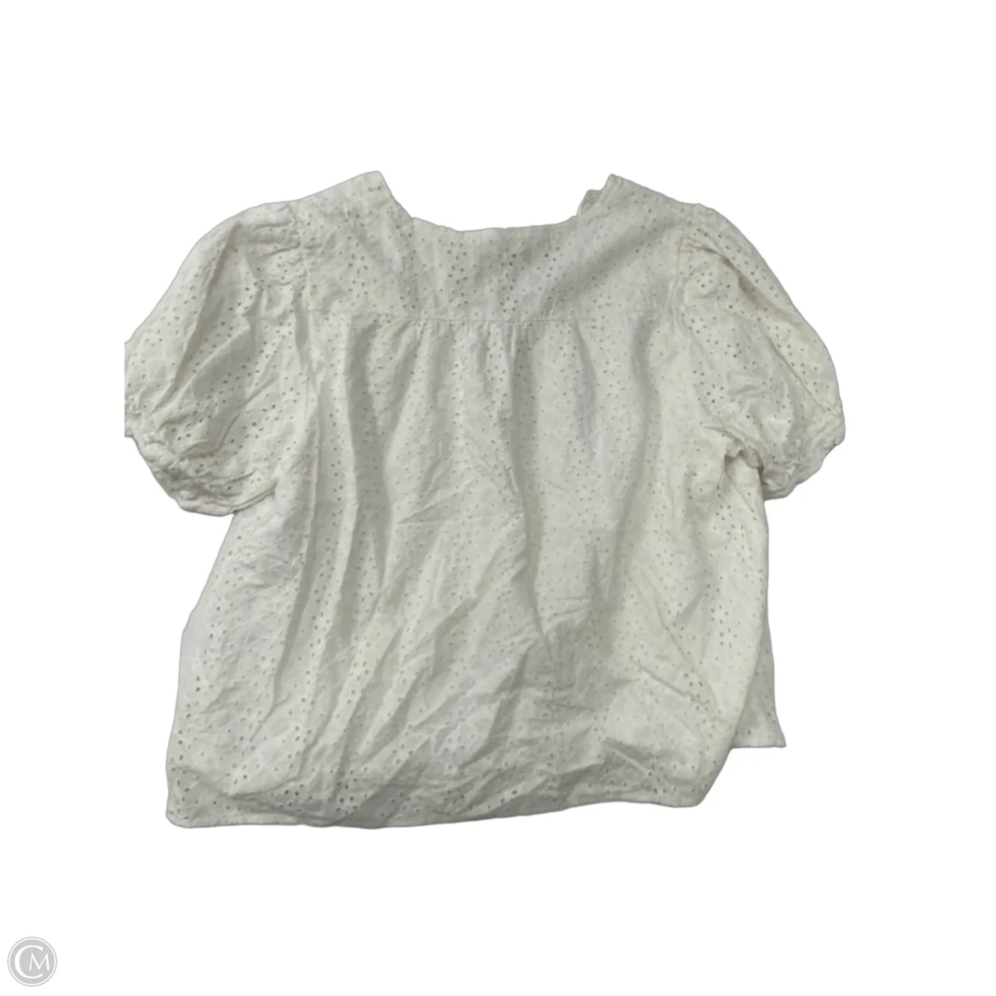 Top Short Sleeve By Draper James In White, Size: 1x