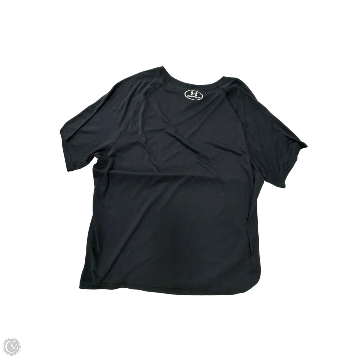 Athletic Top Short Sleeve By Under Armour In Black, Size: Xl