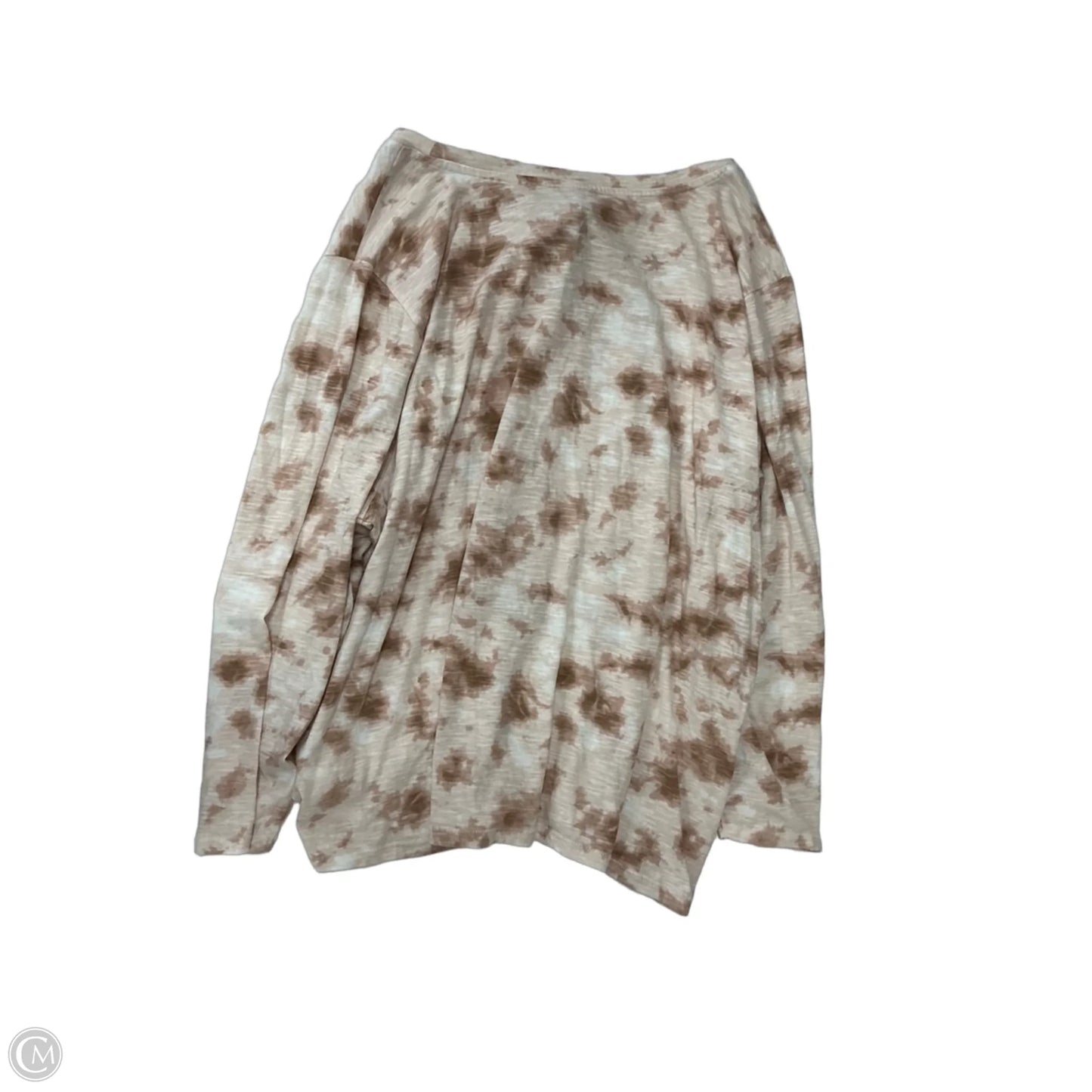 Top Long Sleeve Basic By Sonoma In Tie Dye Print, Size: 3x