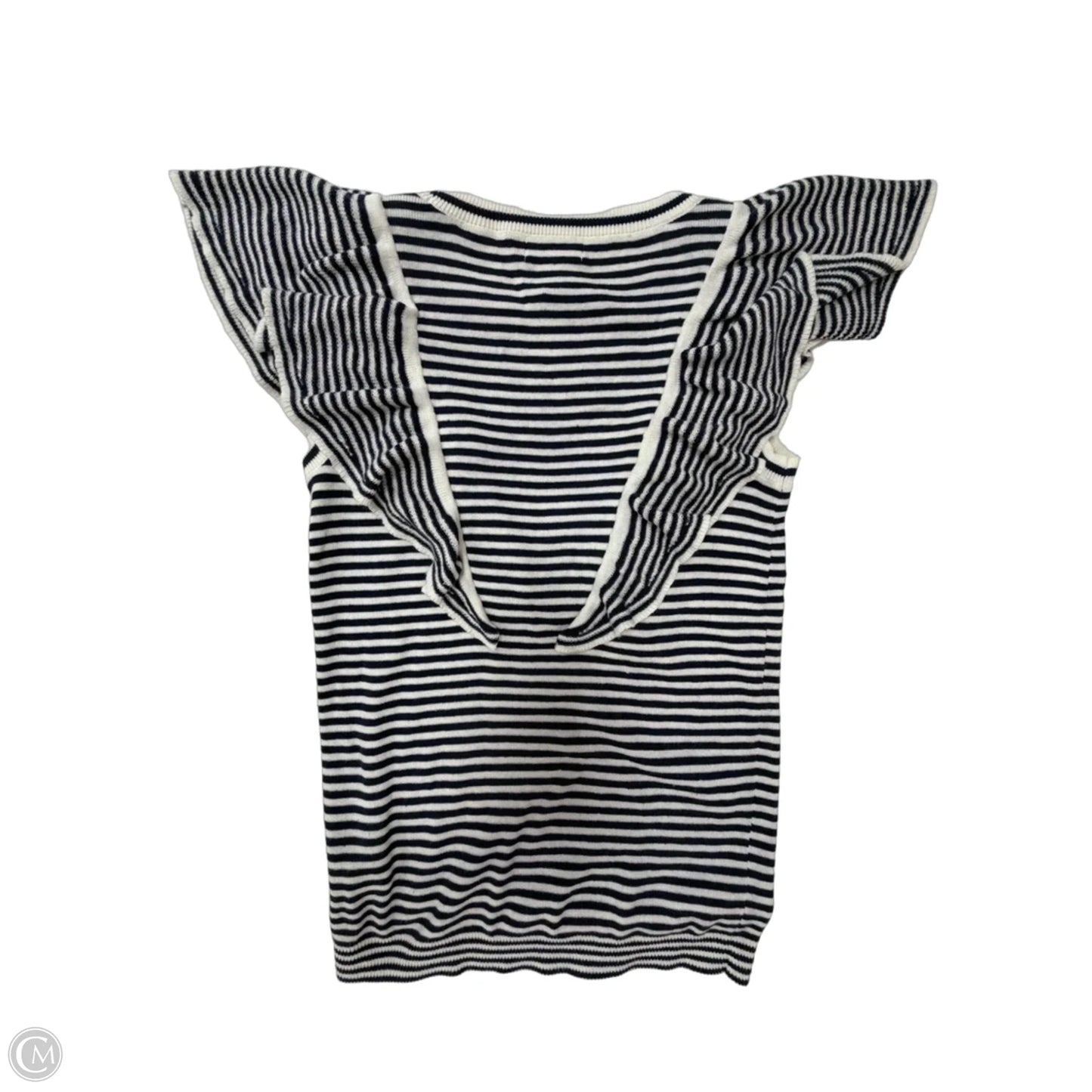 Top Sleeveless By Maison Jules In Striped Pattern, Size: S