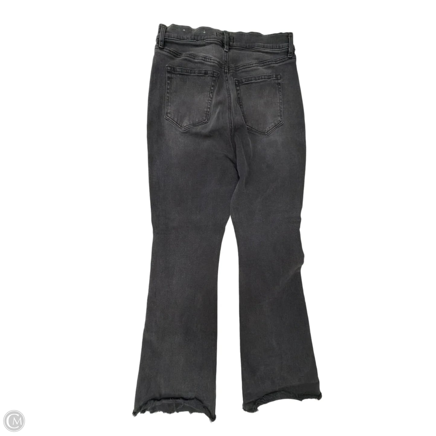 Jeans Flared By Loft In Black Denim, Size: 10