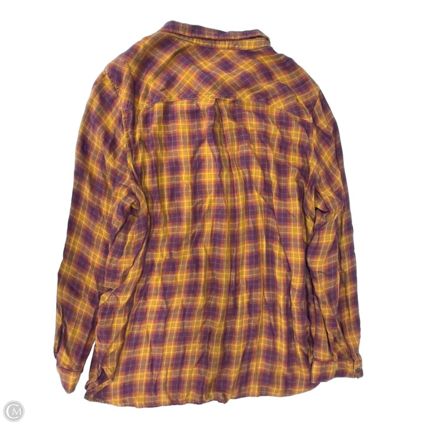 Top Long Sleeve By Terra & Sky In Plaid Pattern, Size: 2x