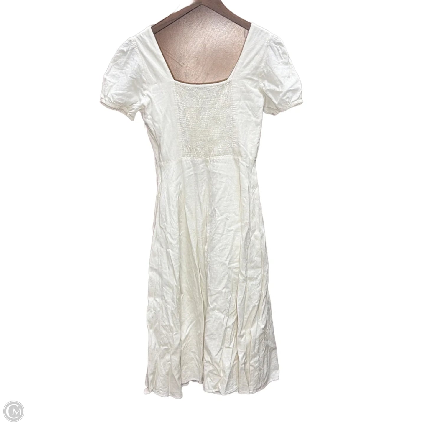 Dress Casual Maxi By Zara In Cream, Size: S