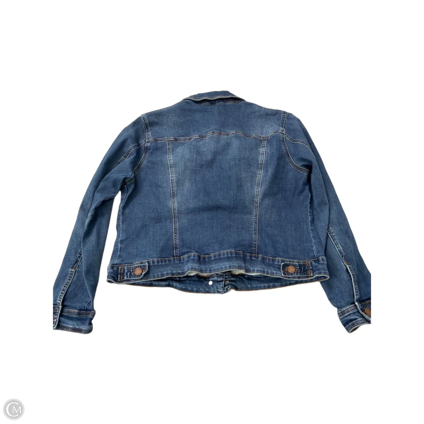 Jacket Denim By Izod In Blue Denim, Size: L
