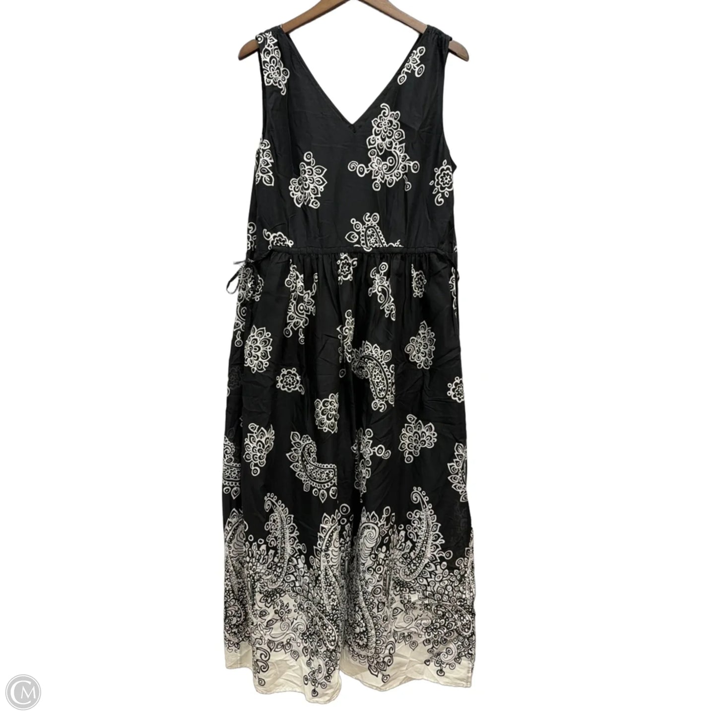 Dress Casual Maxi By Talbots In Black & White, Size: Xl