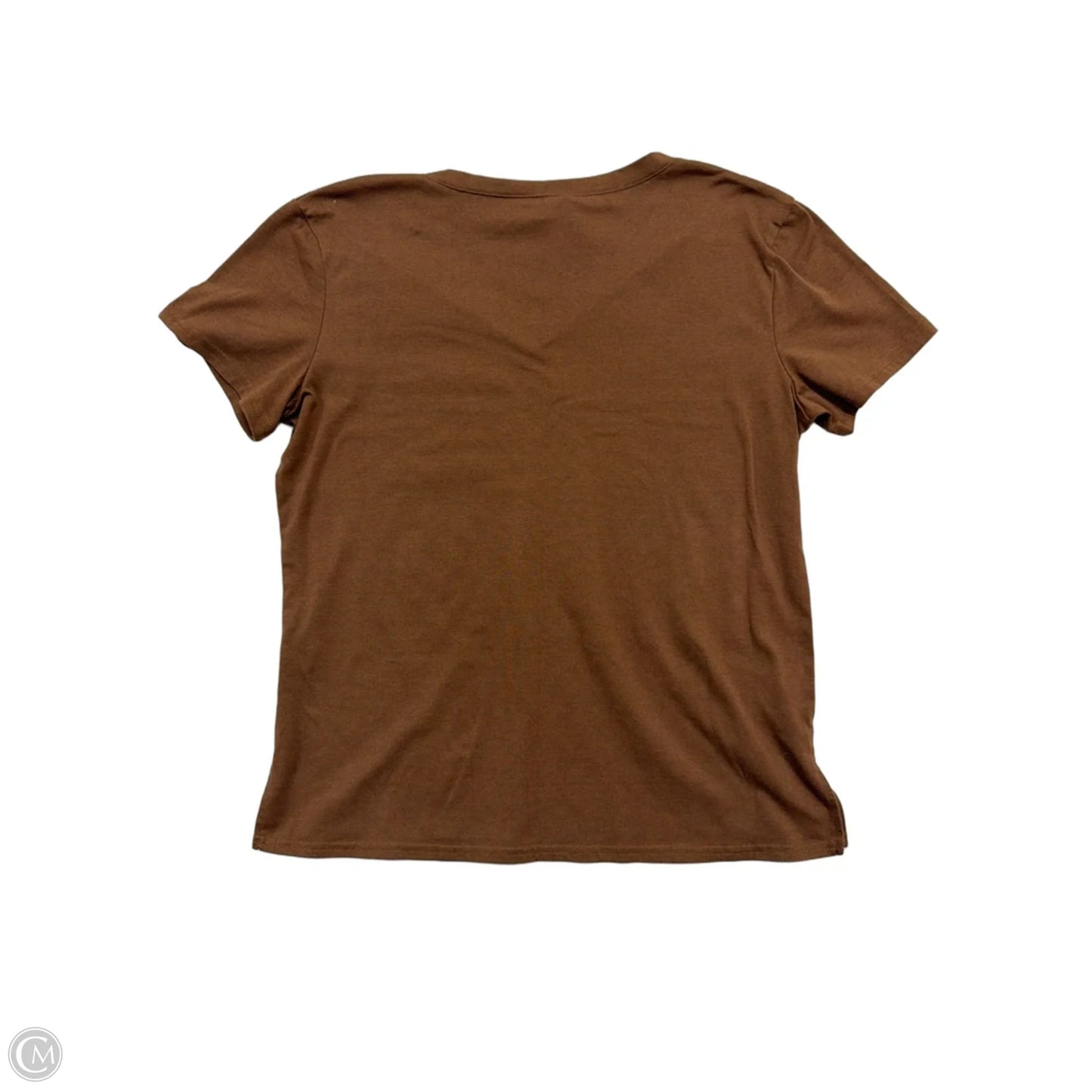 Top Short Sleeve By Clothes Mentor In Brown, Size: L