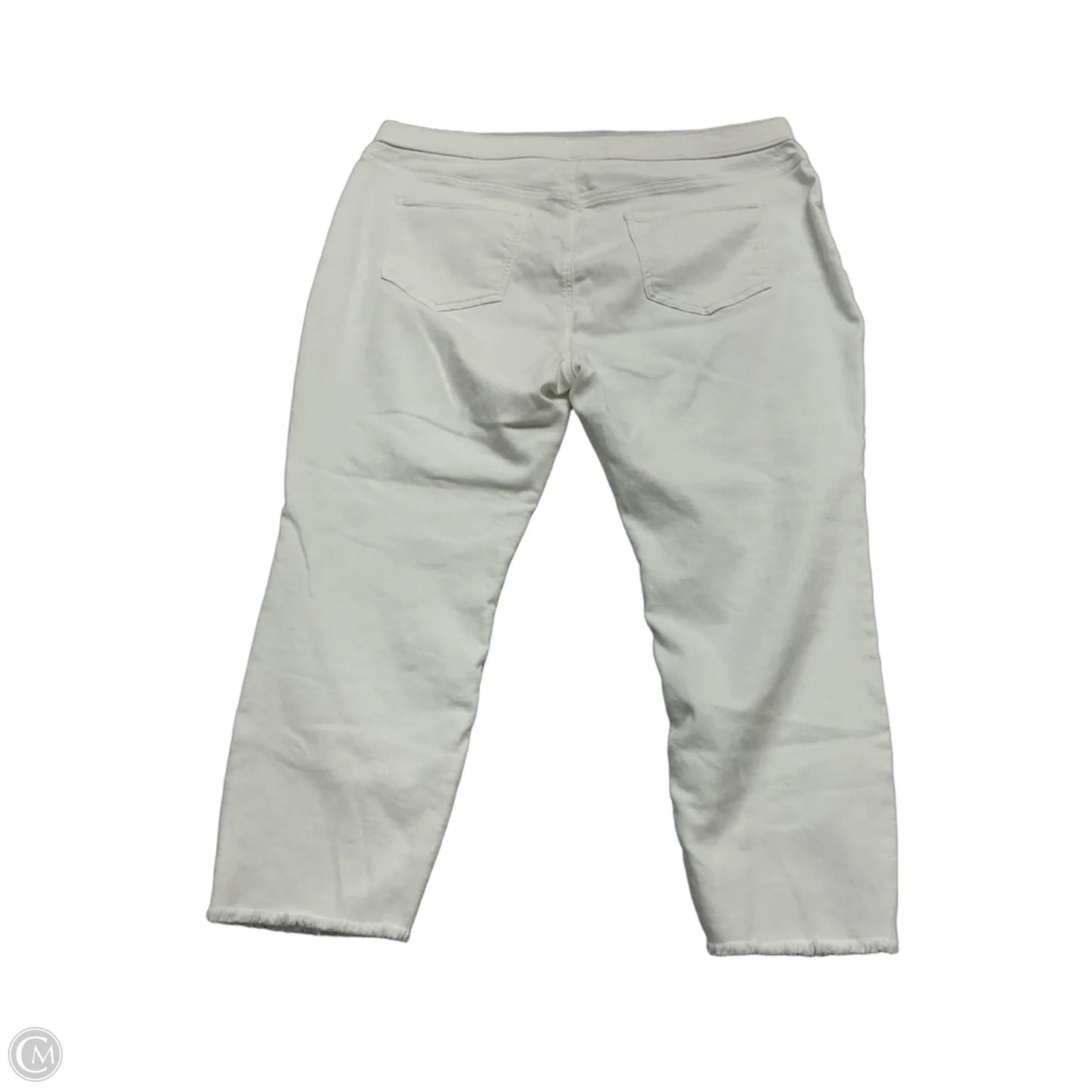 Jeans Straight By Simply Vera In White Denim, Size: 22