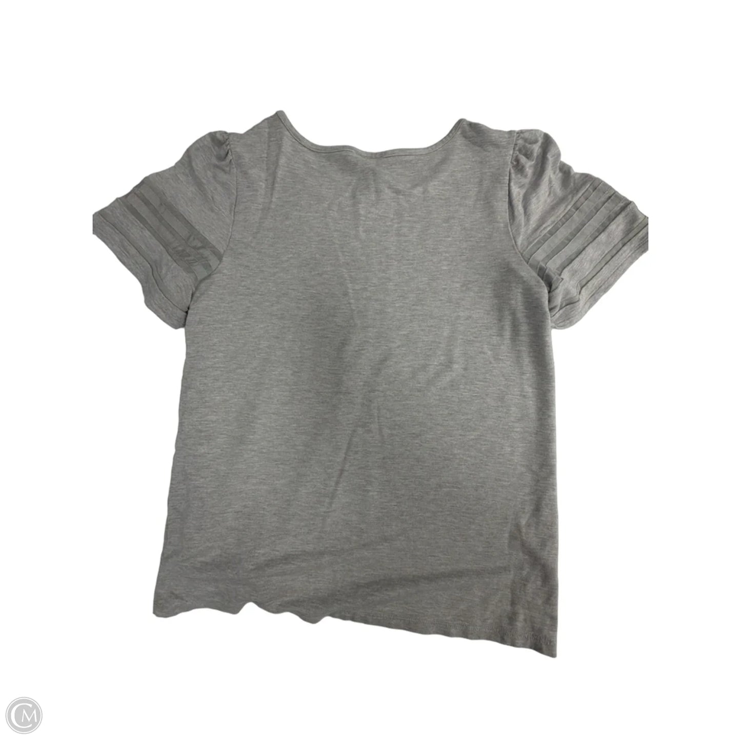 Top Short Sleeve By Ann Taylor In Grey, Size: S