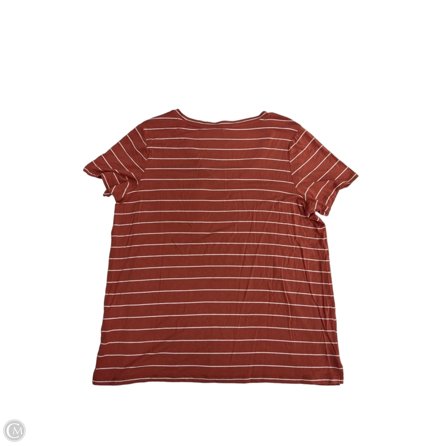 Top Short Sleeve By Market & Spruce In Striped Pattern, Size: L