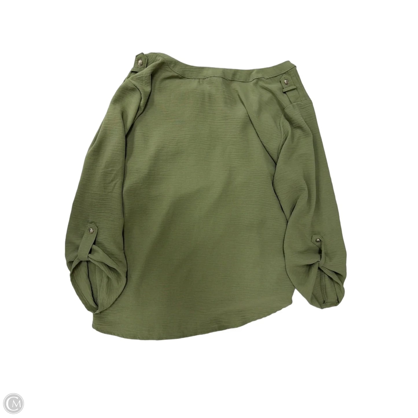 Top Long Sleeve By Adrienne Vittadini In Green, Size: Xl