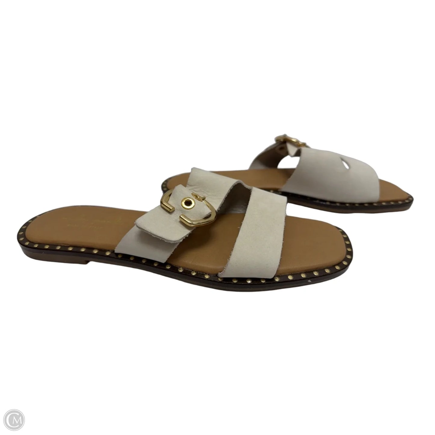 Sandals Flats By Clothes Mentor In Cream, Size: 7.5