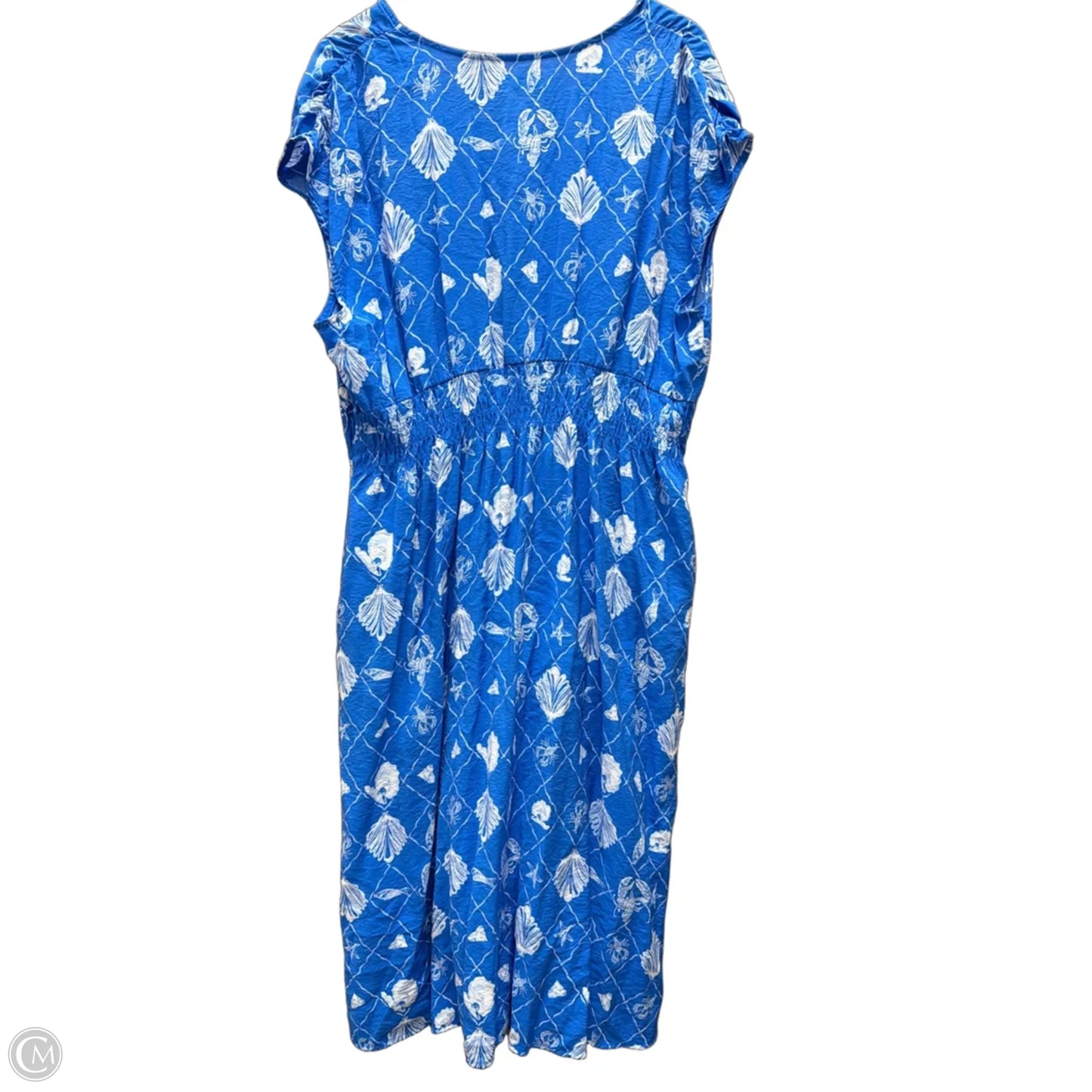 Dress Casual Maxi By Sonoma In Blue & White, Size: 1x