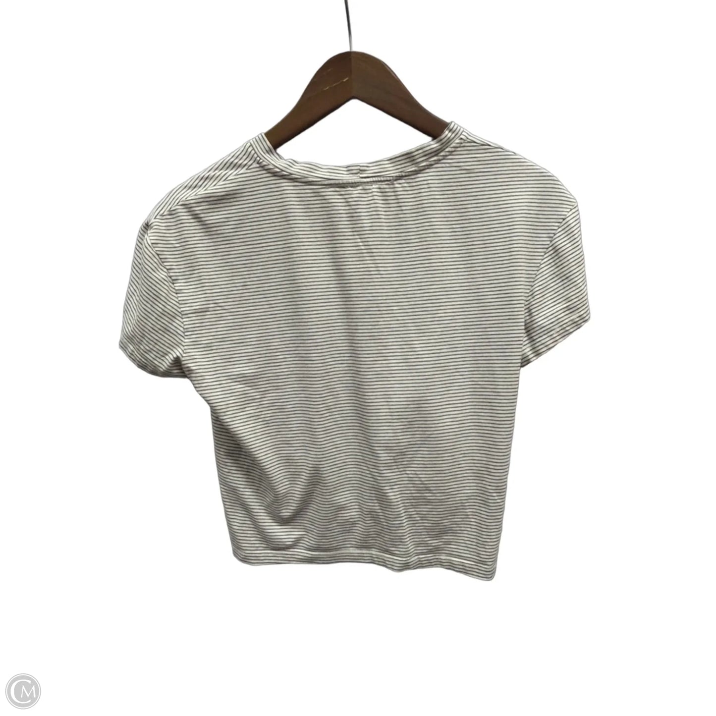 Top Short Sleeve Basic By Lush In Striped Pattern, Size: S