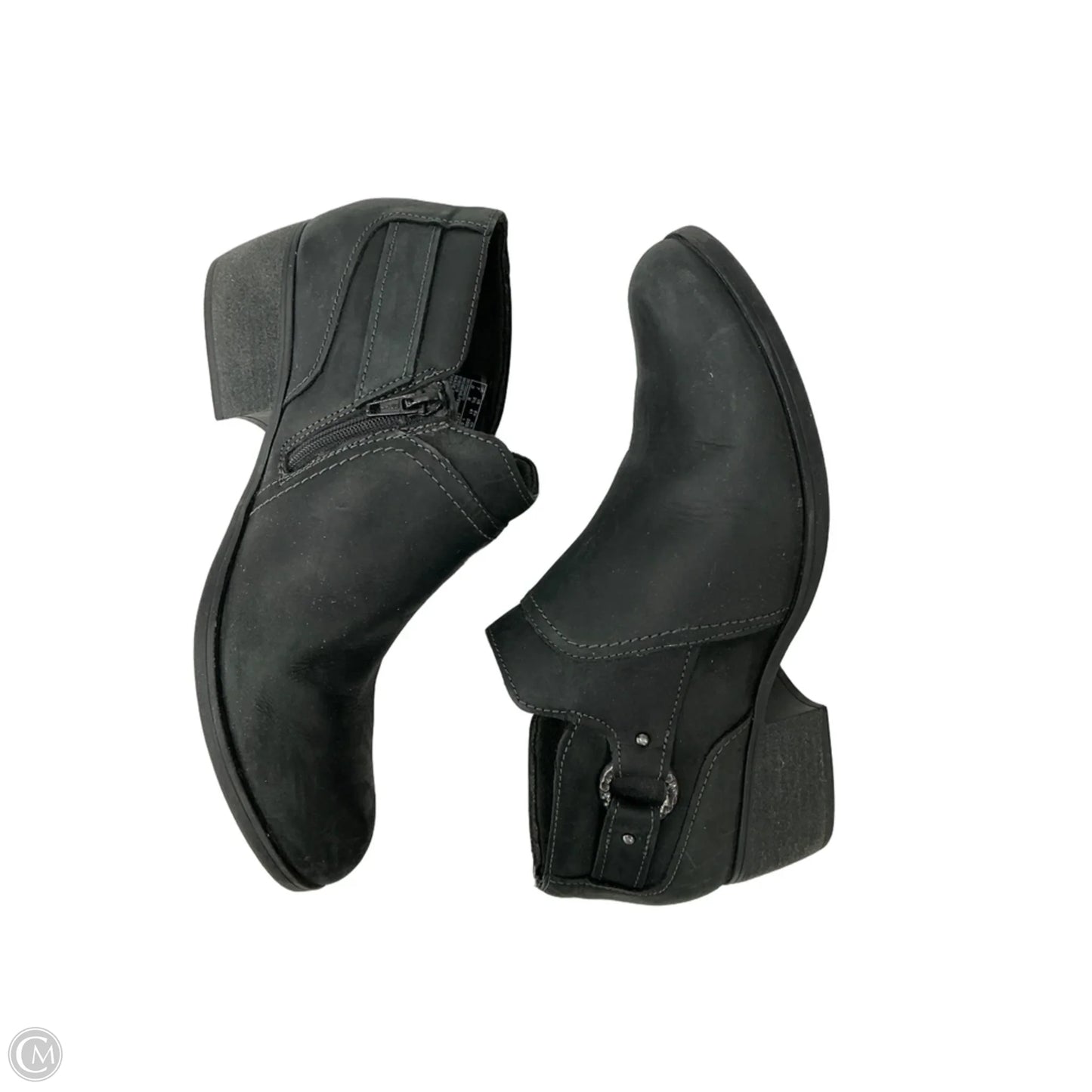 Boots Ankle Heels By Clarks In Black, Size: 9.5
