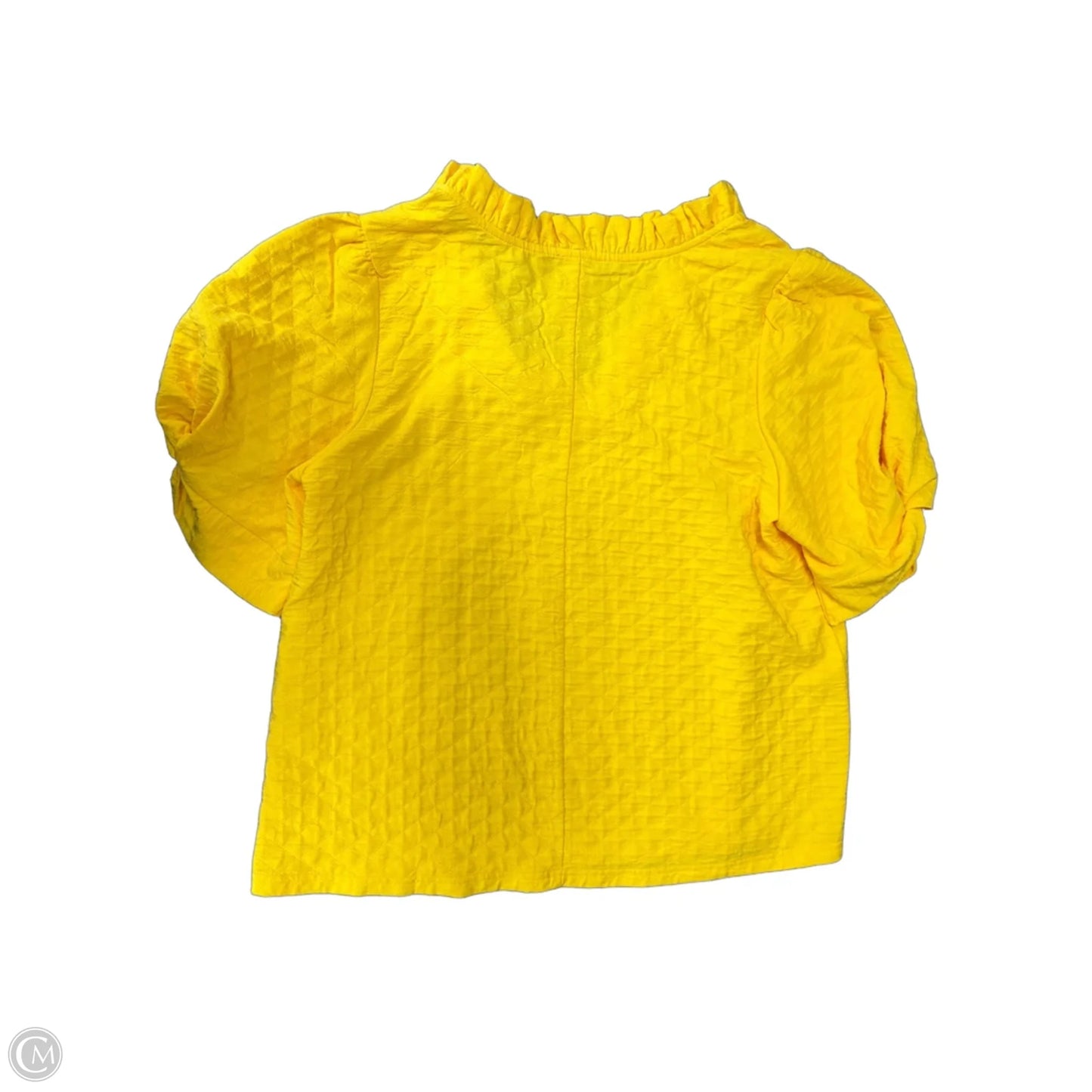 Top Short Sleeve By Voy In Yellow, Size: L