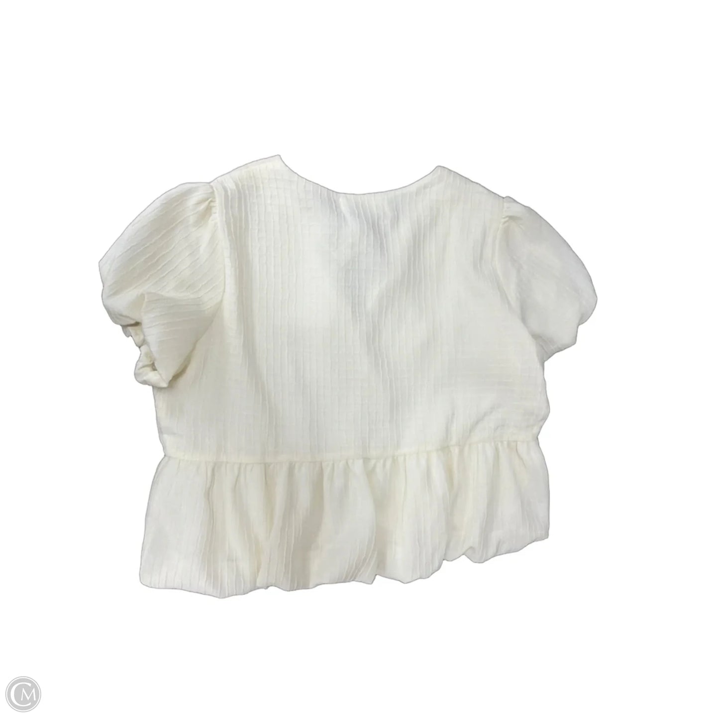 Top Short Sleeve By Clothes Mentor In Cream, Size: Xl