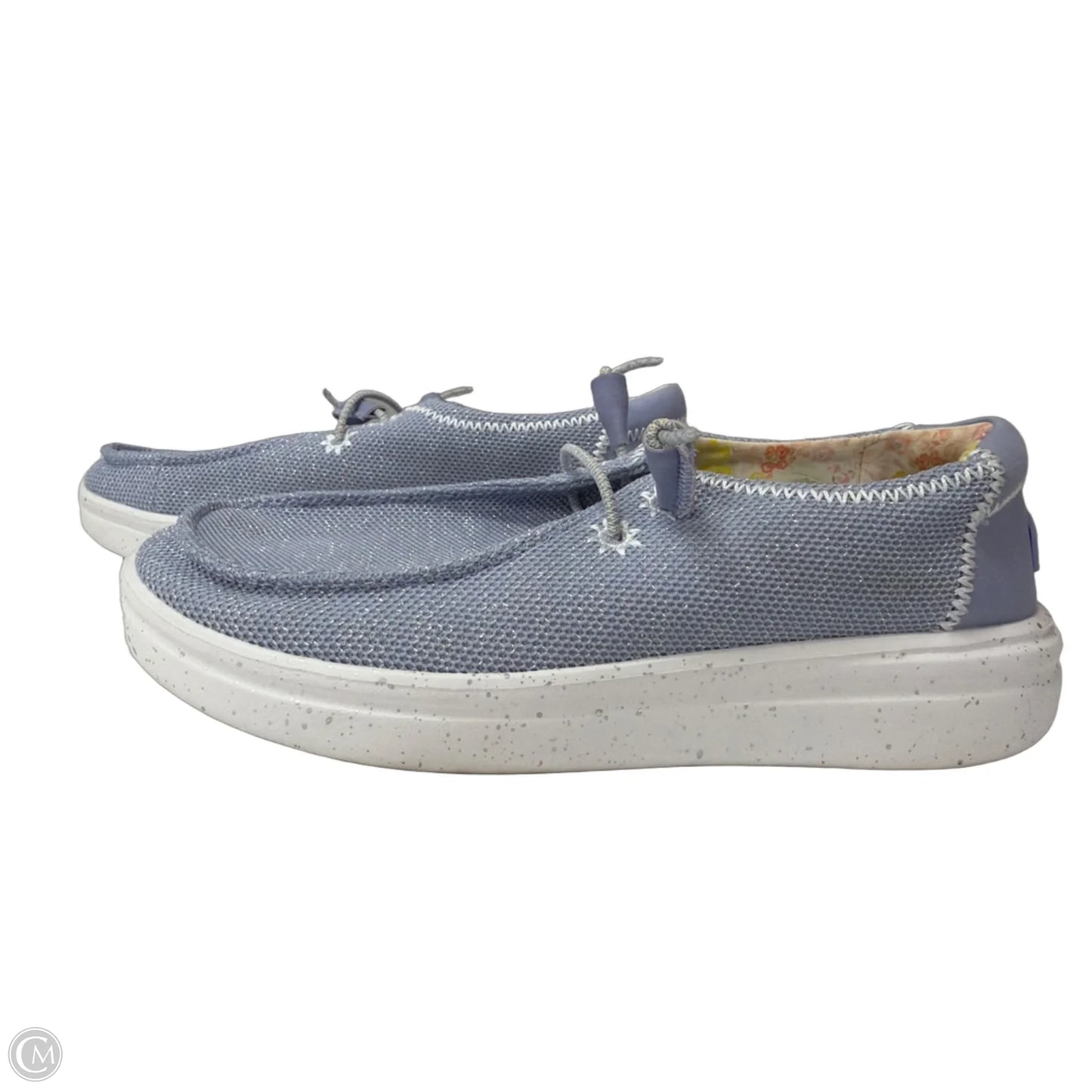 Shoes Flats By Hey Dude In Blue, Size: 8
