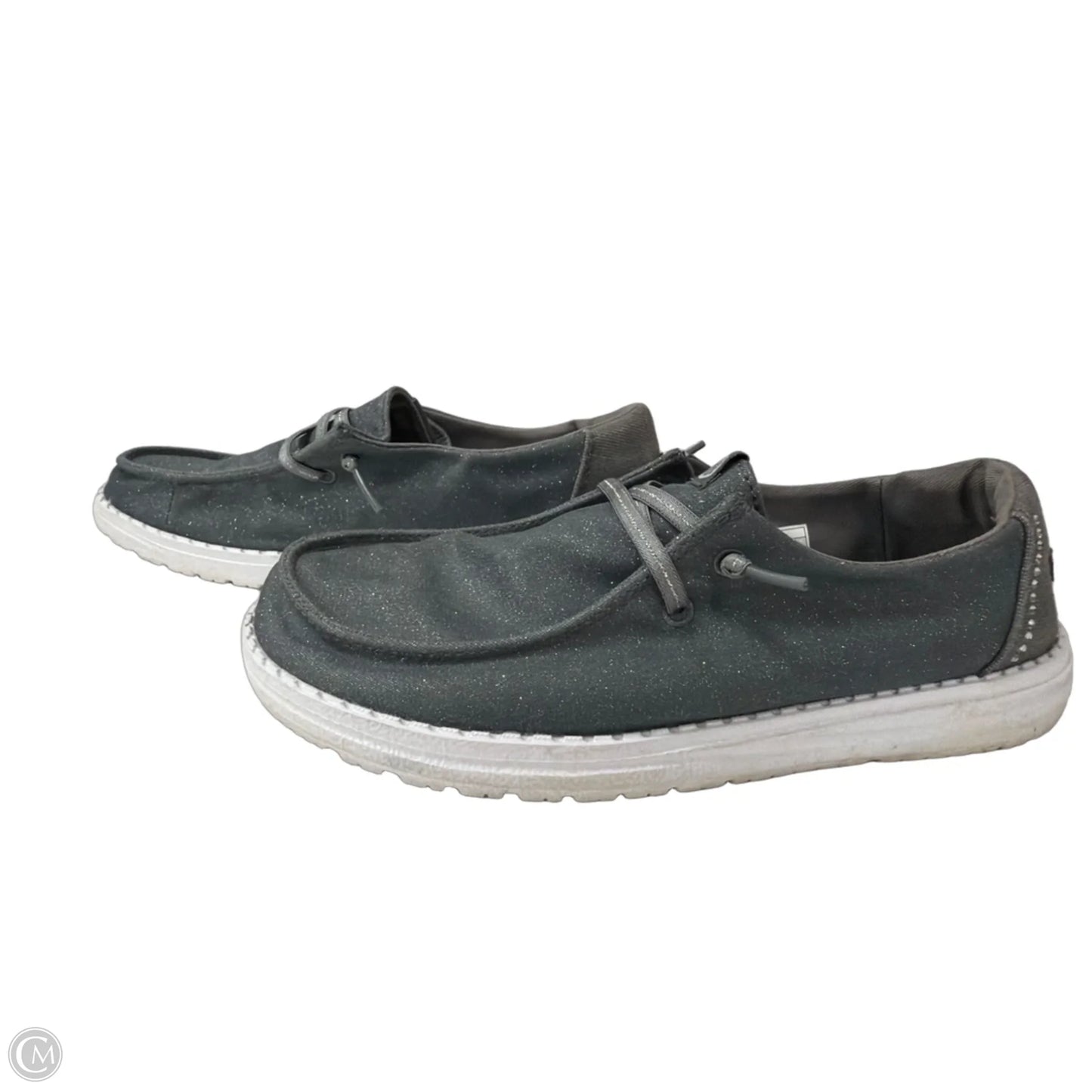 Shoes Flats By Hey Dude In Grey, Size: 7