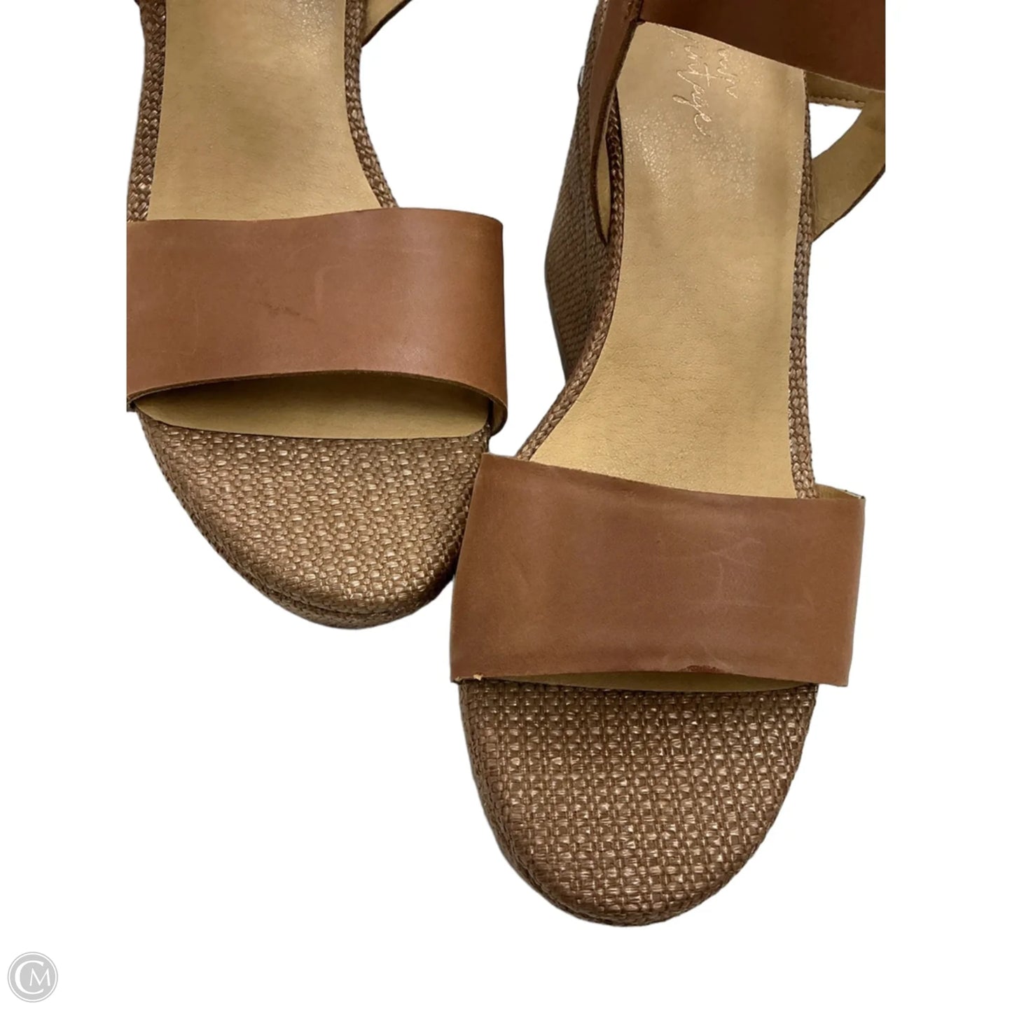 Sandals Heels Wedge By Crown Vintage In Brown, Size: 8