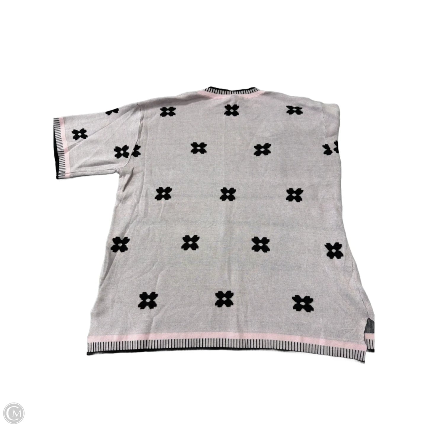 Top Short Sleeve By Clothes Mentor In Black & Pink, Size: Xl
