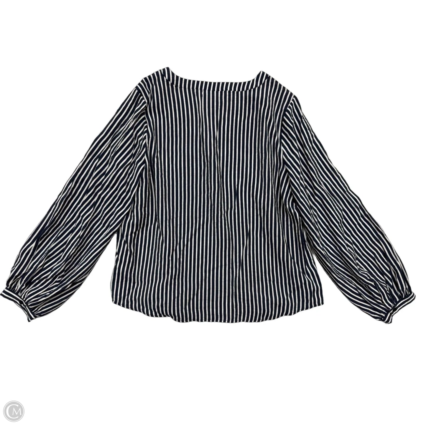Top Long Sleeve By Liz Claiborne In Striped Pattern, Size: L