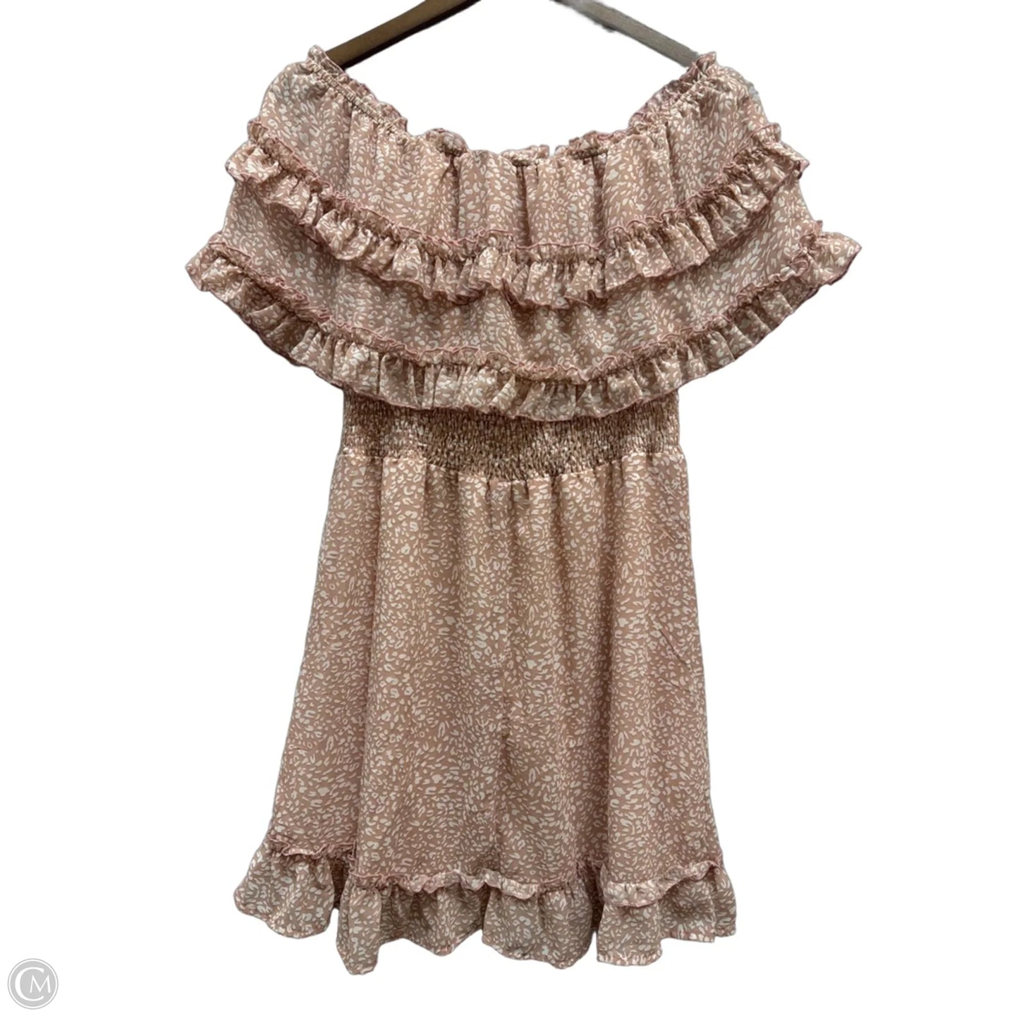 Dress Casual Short By Clothes Mentor In Pink & White, Size: S