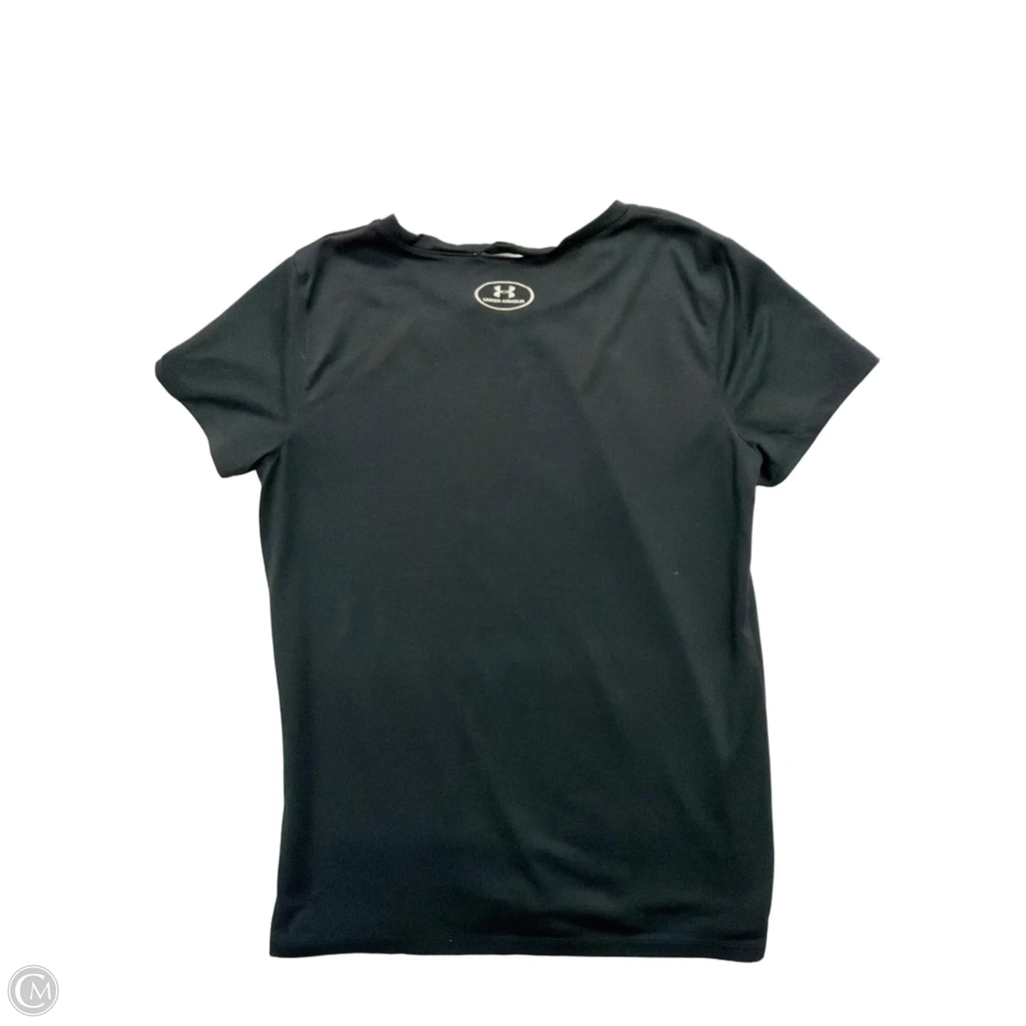 Athletic Top Short Sleeve By Under Armour In Black, Size: S