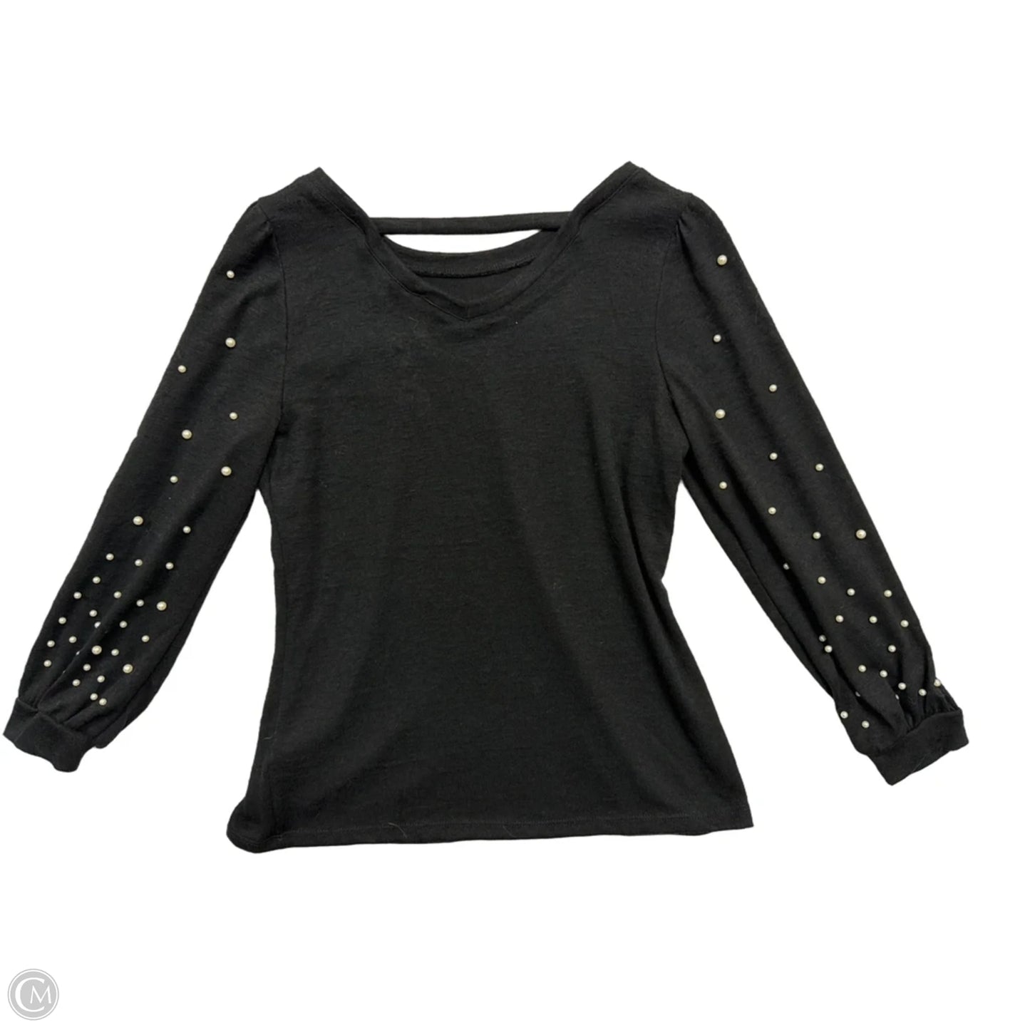 Top Long Sleeve By Cato In Black, Size: S