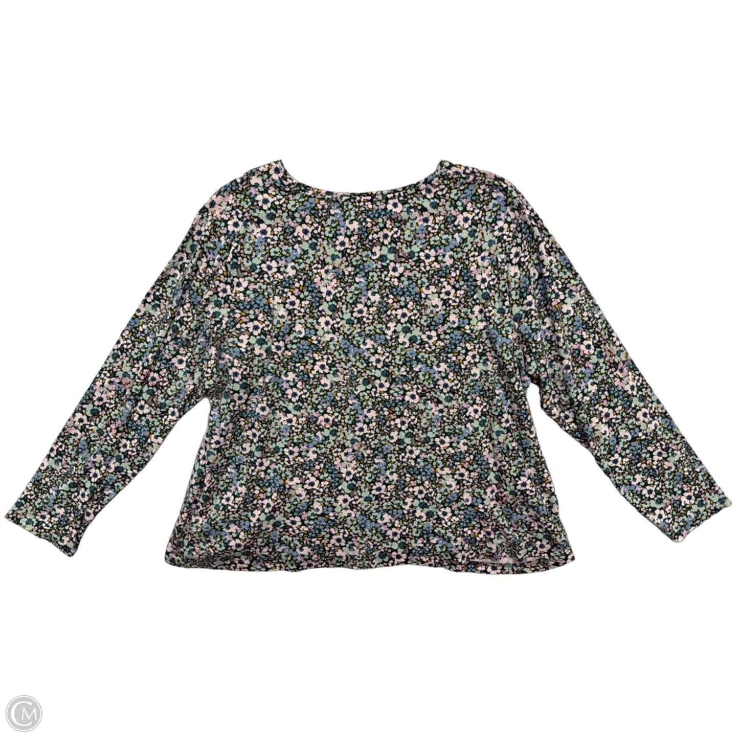Top Long Sleeve By Croft And Barrow In Floral Print, Size: 1x