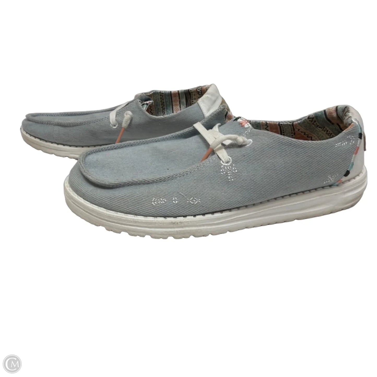 Shoes Flats By Hey Dude In Grey, Size: 8