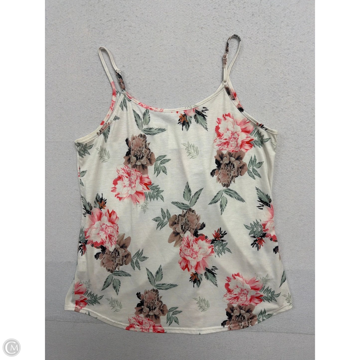 Tank Top By Clothes Mentor In Floral Print, Size: L