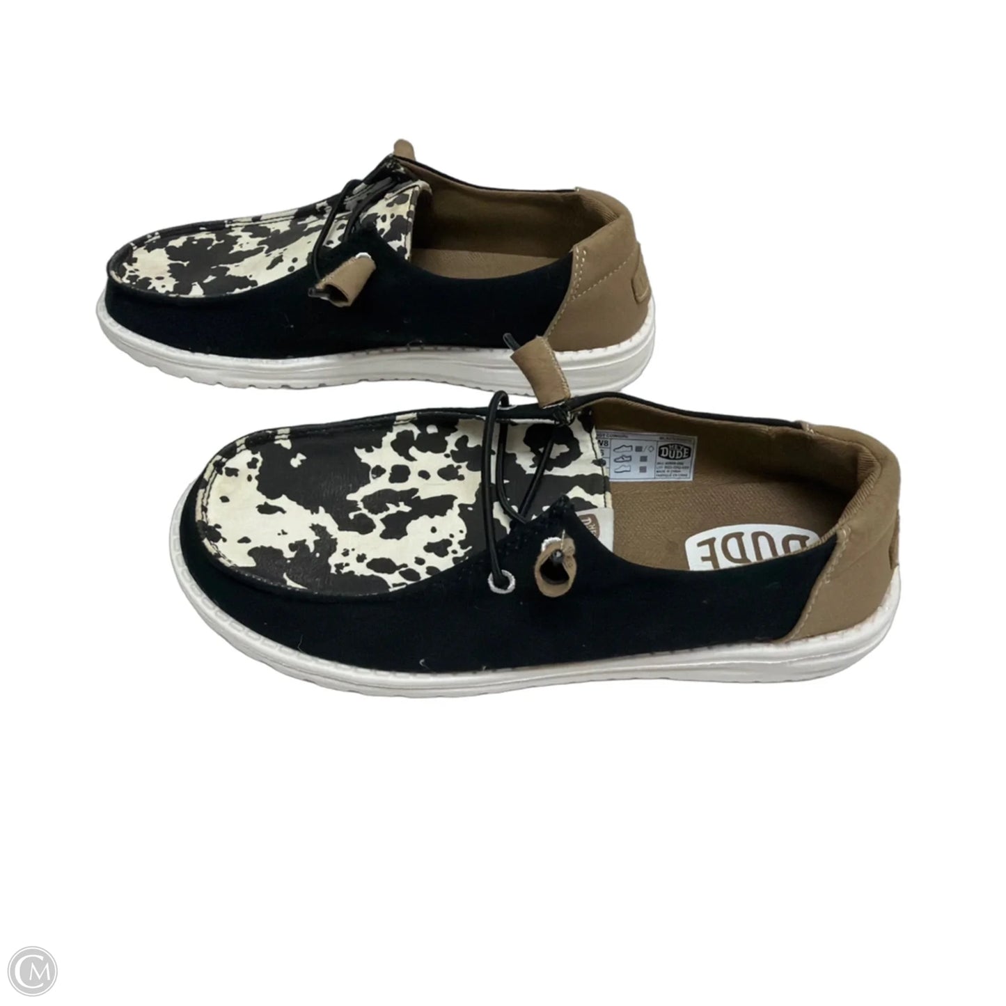 Shoes Flats By Hey Dude In Animal Print, Size: 8