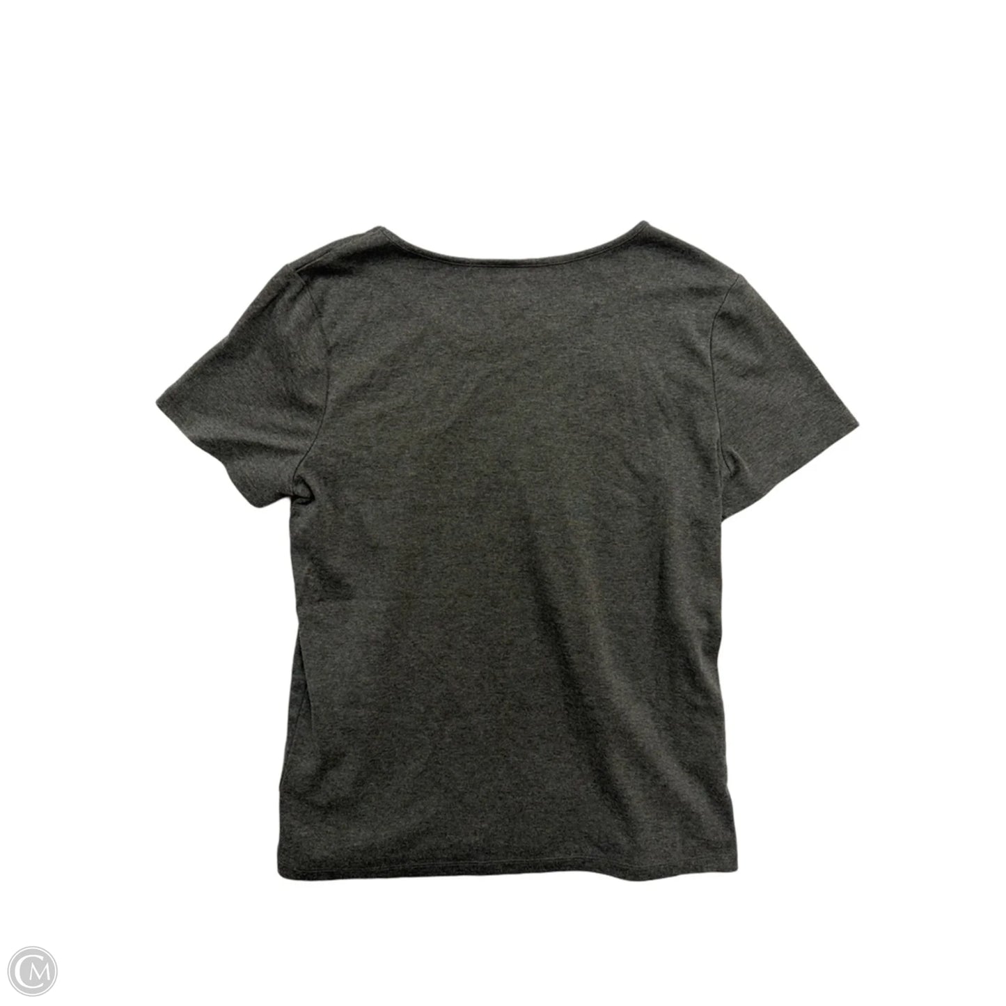 Top Short Sleeve Basic By Lands End In Grey, Size: M