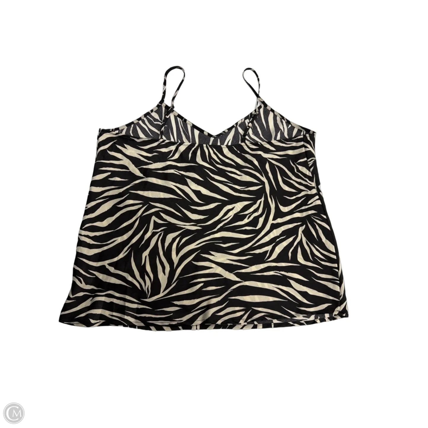 Tank Top By Time And Tru In Black & Cream, Size: L