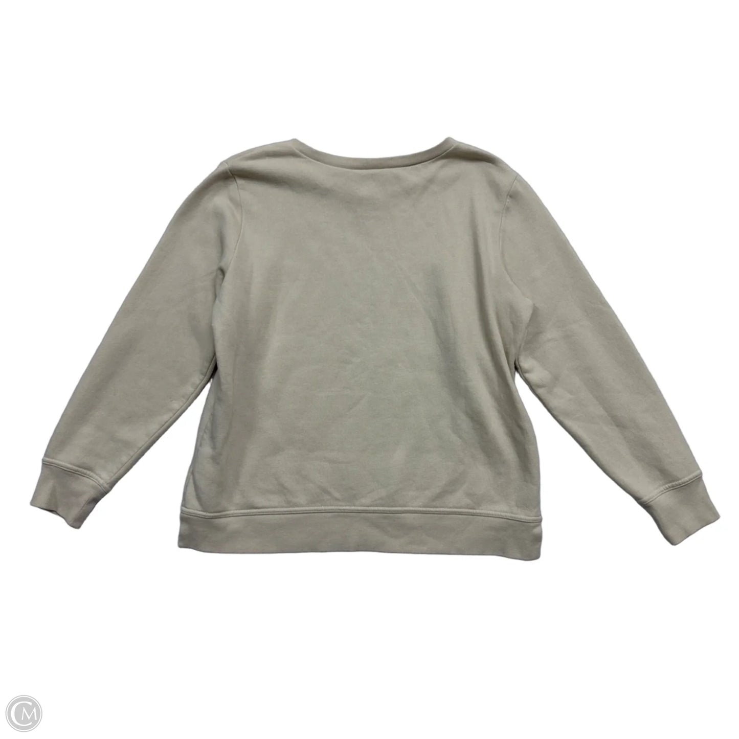 Sweatshirt Crewneck By Gap In Cream, Size: M