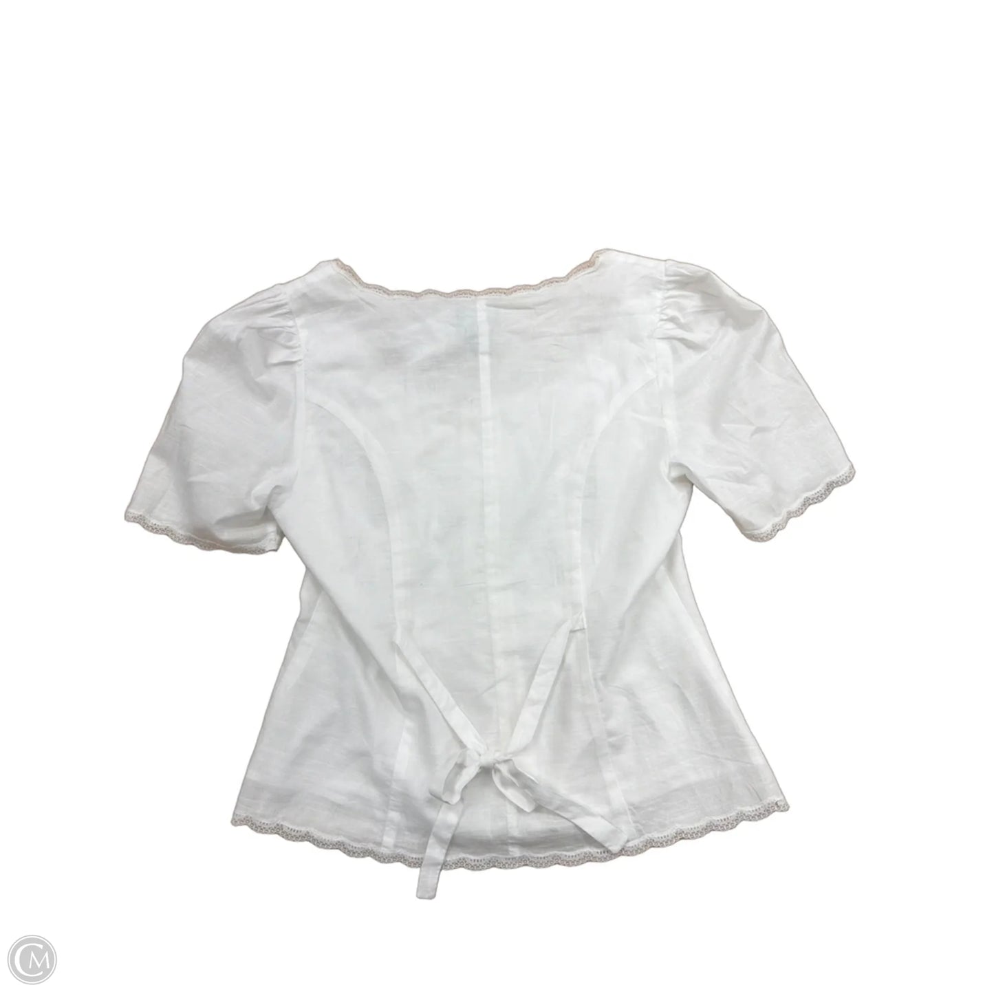 Top Short Sleeve By Lands End In White, Size: Xs