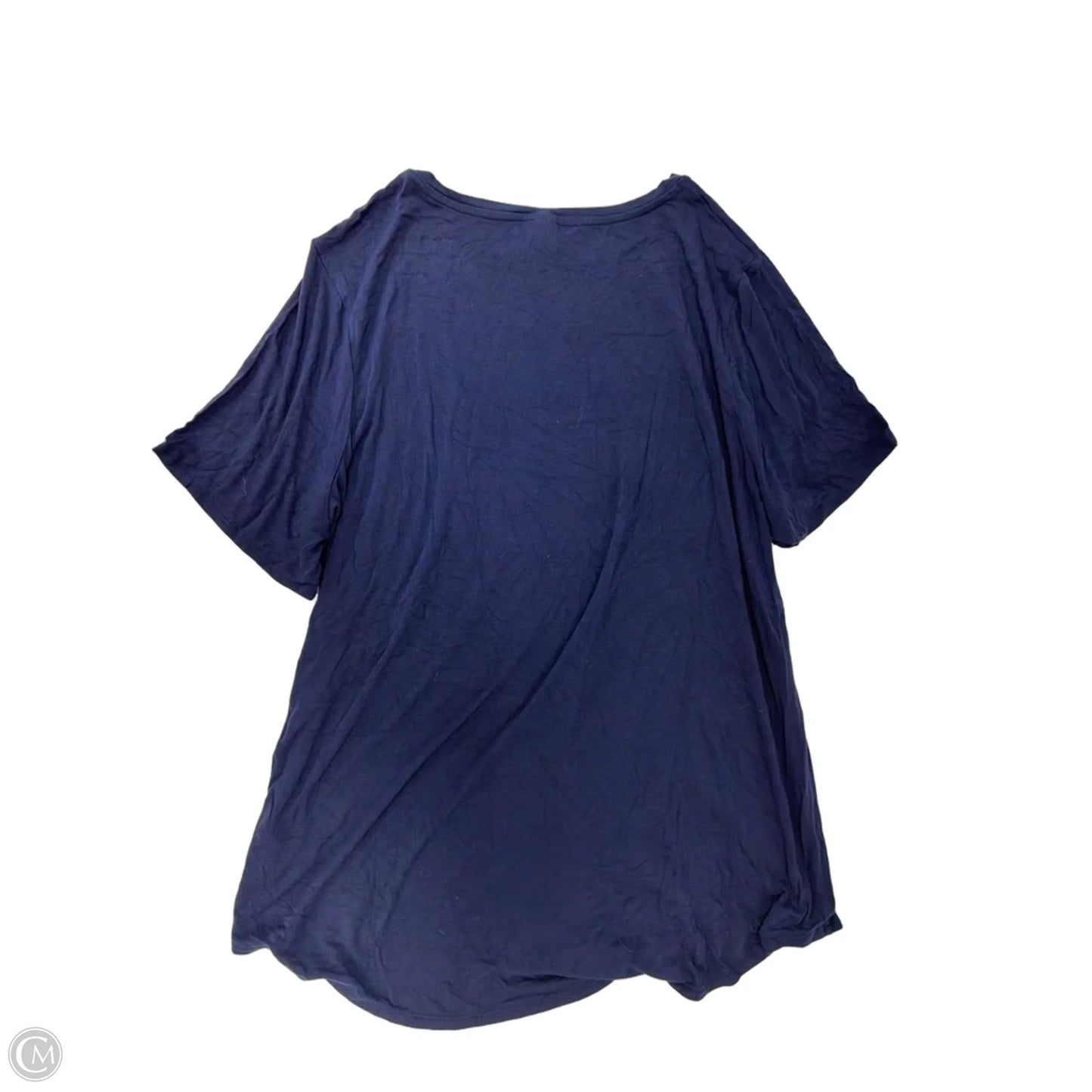 Top Short Sleeve Basic By Old Navy In Navy, Size: 1x