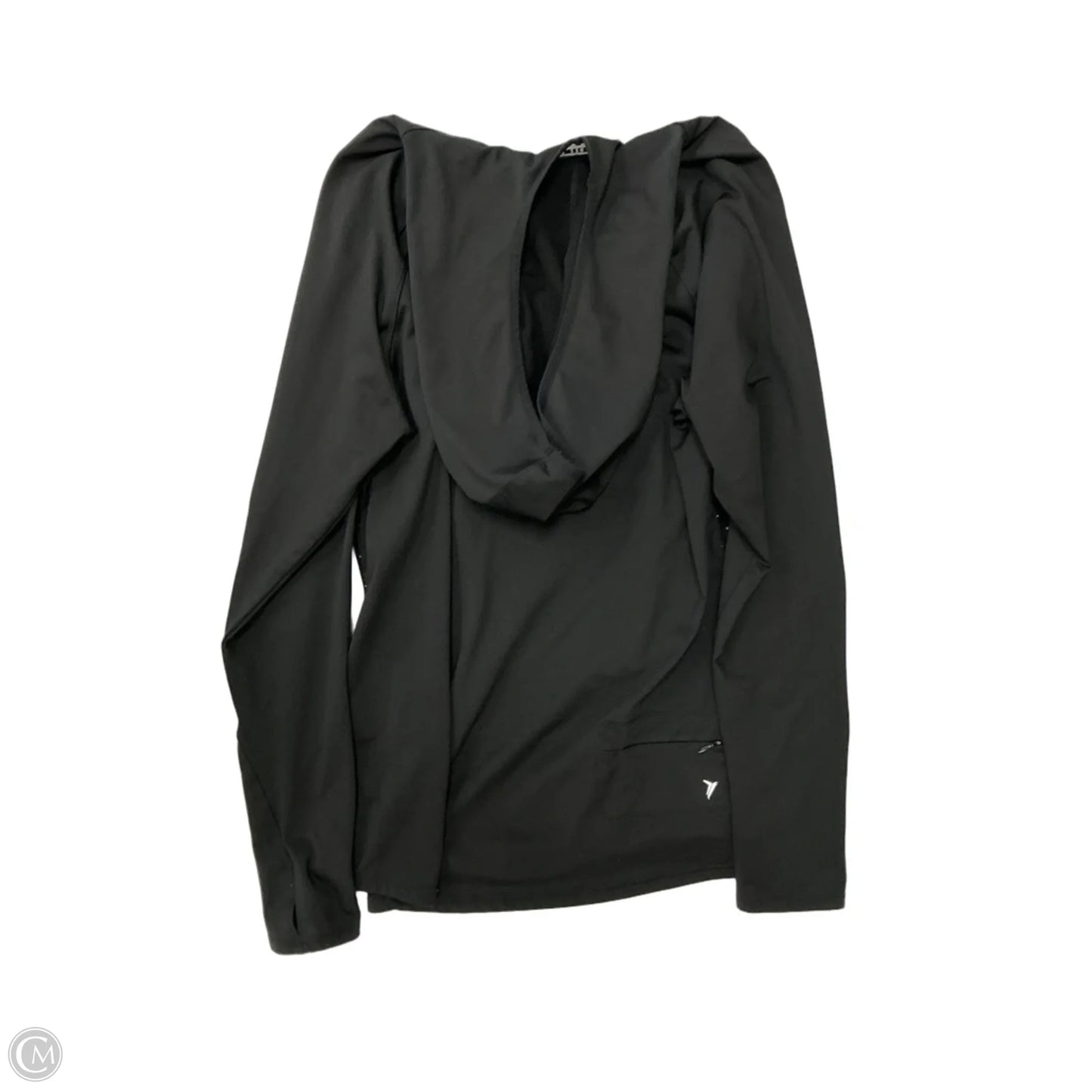 Athletic Top Long Sleeve Hoodie By Old Navy In Black, Size: 1x