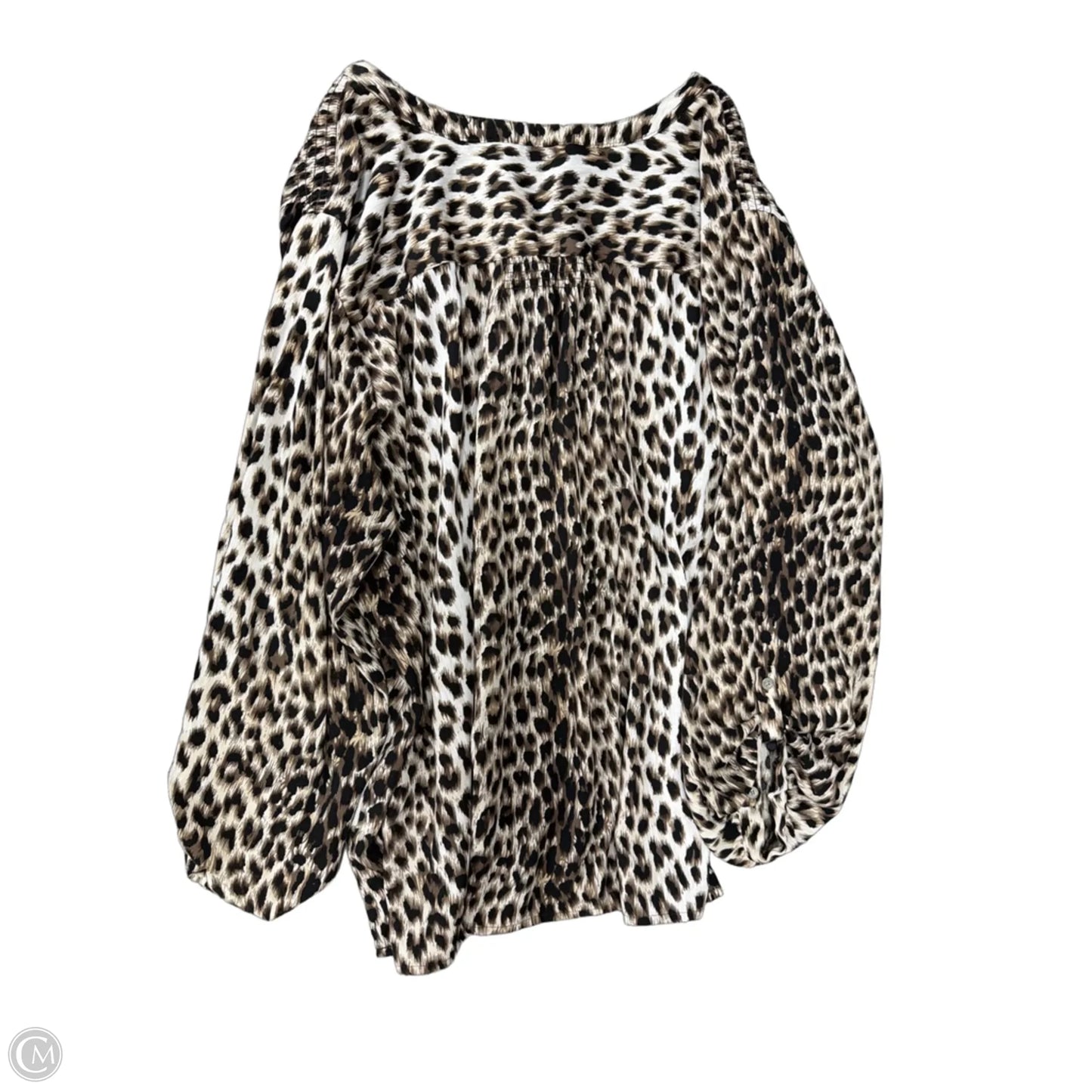 Top Long Sleeve By Croft And Barrow In Animal Print, Size: 3x