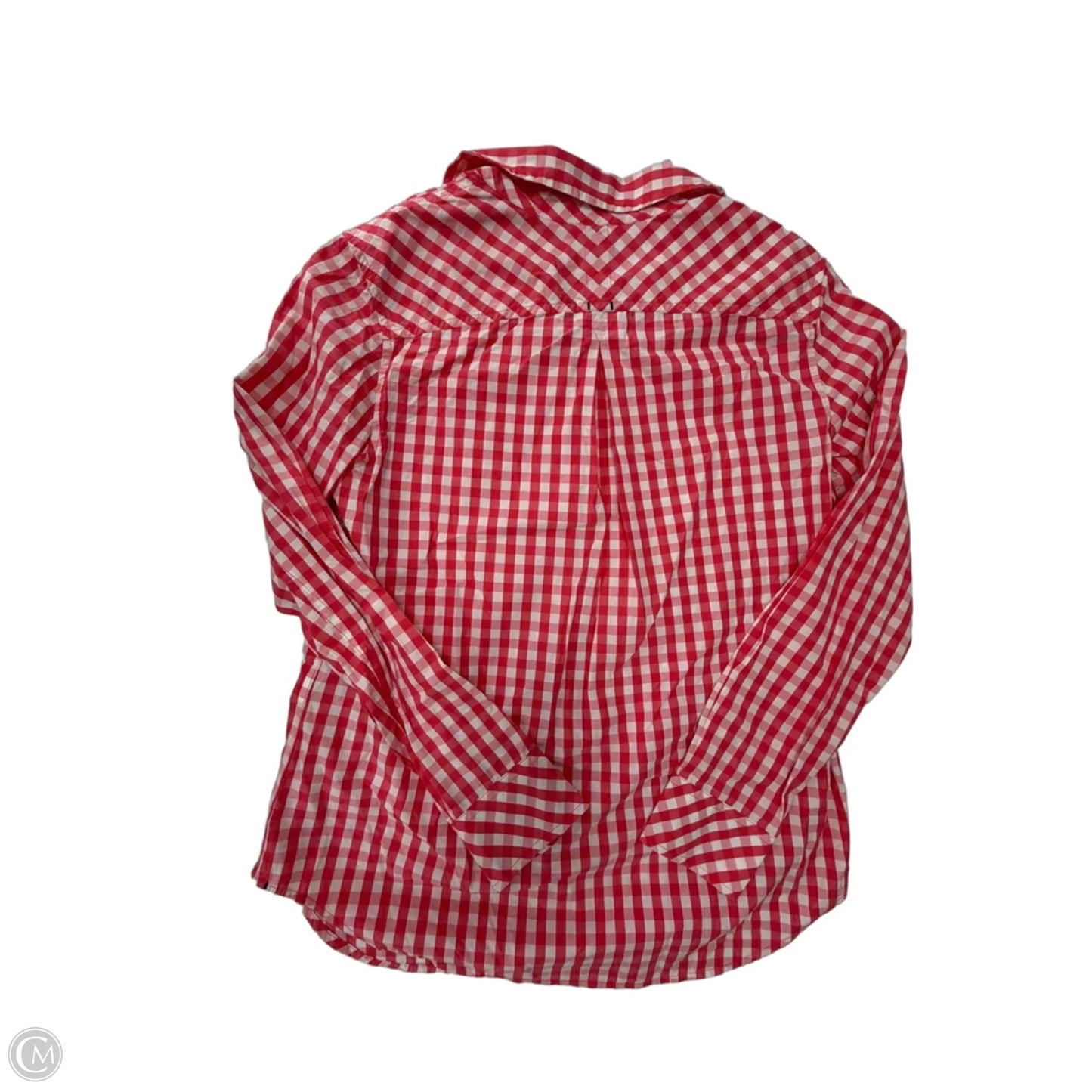 Top Long Sleeve By Vineyard Vines In Checkered Pattern, Size: Xs