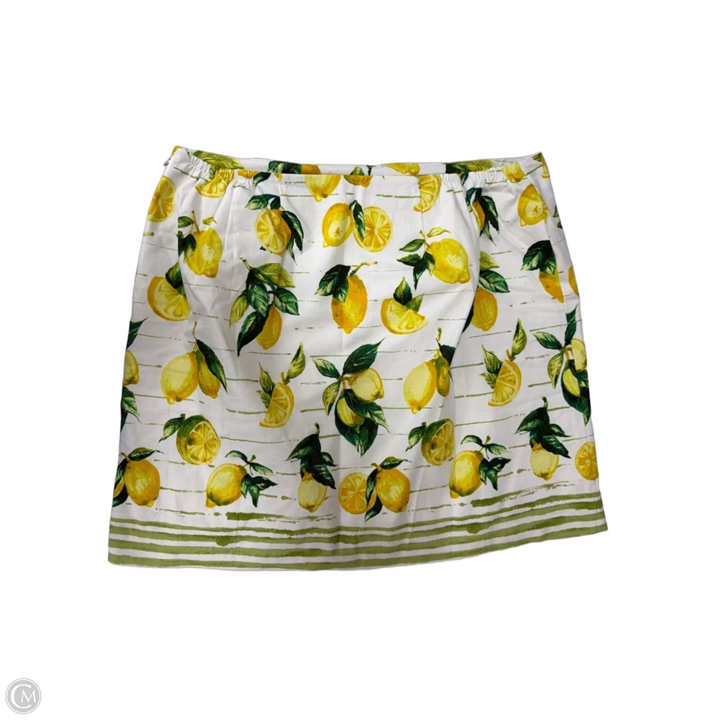 Skirt Mini & Short By Talbots In Green & Yellow, Size: 1x