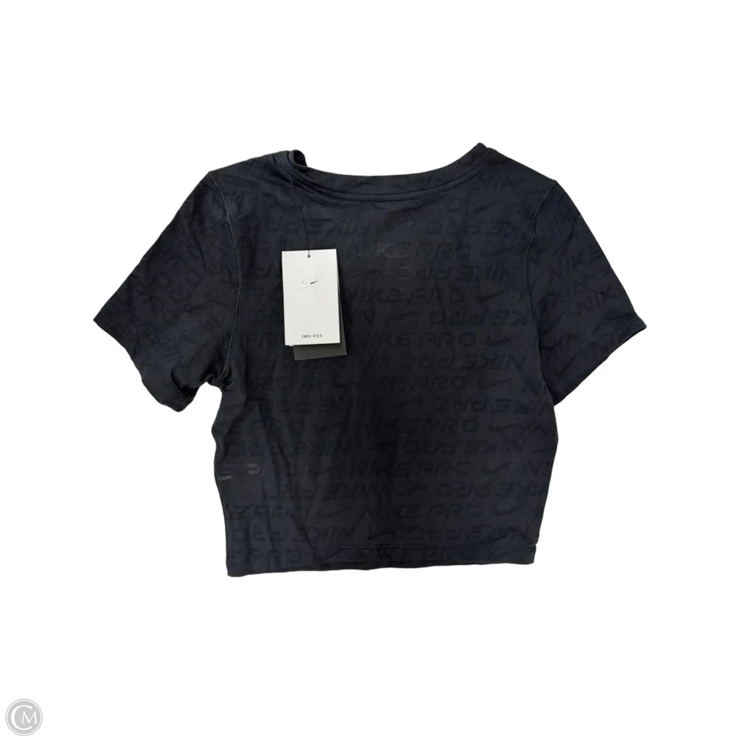 Athletic Top Short Sleeve By Nike Apparel In Black, Size: M