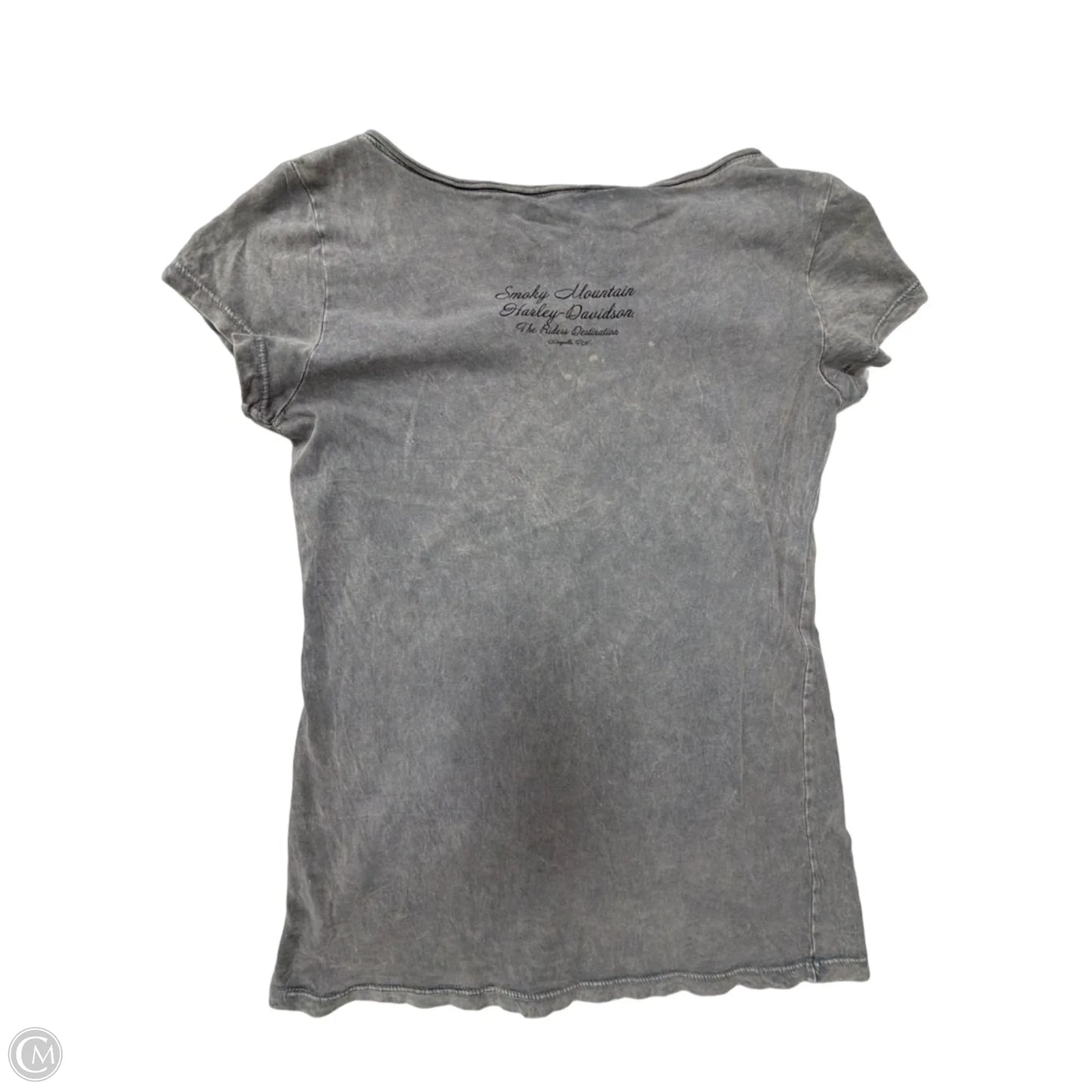 Top Short Sleeve By Harley Davidson In Grey, Size: M