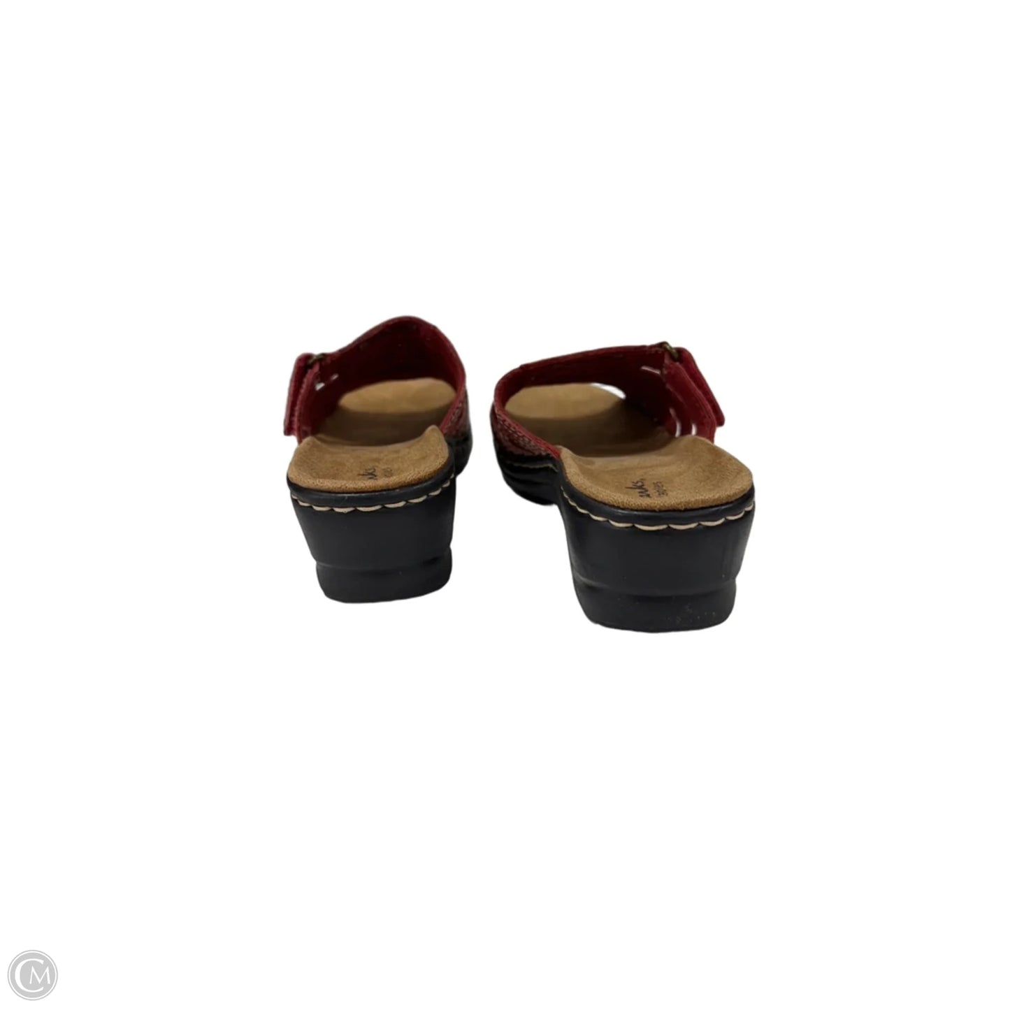 Sandals Flats By Clarks In Red, Size: 7.5