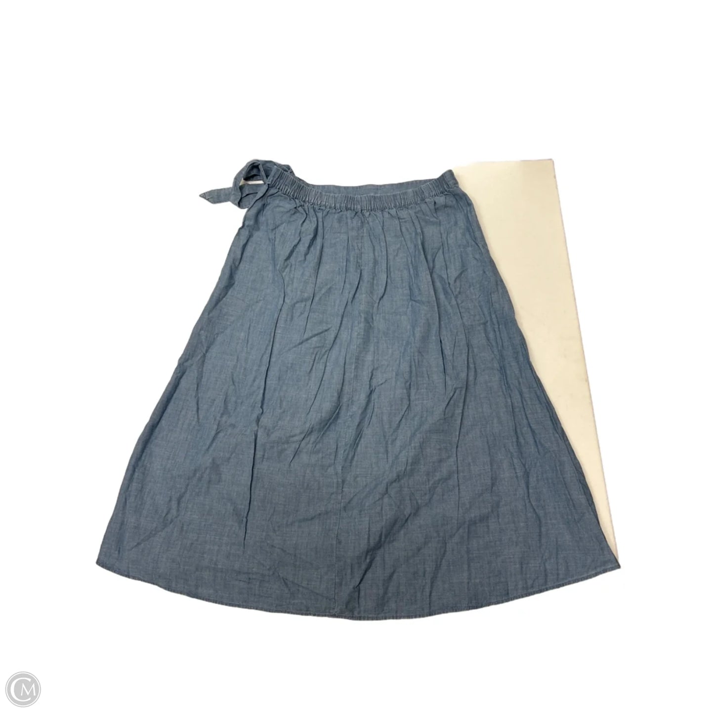 Skirt Midi By J. Crew In Blue Denim, Size: L